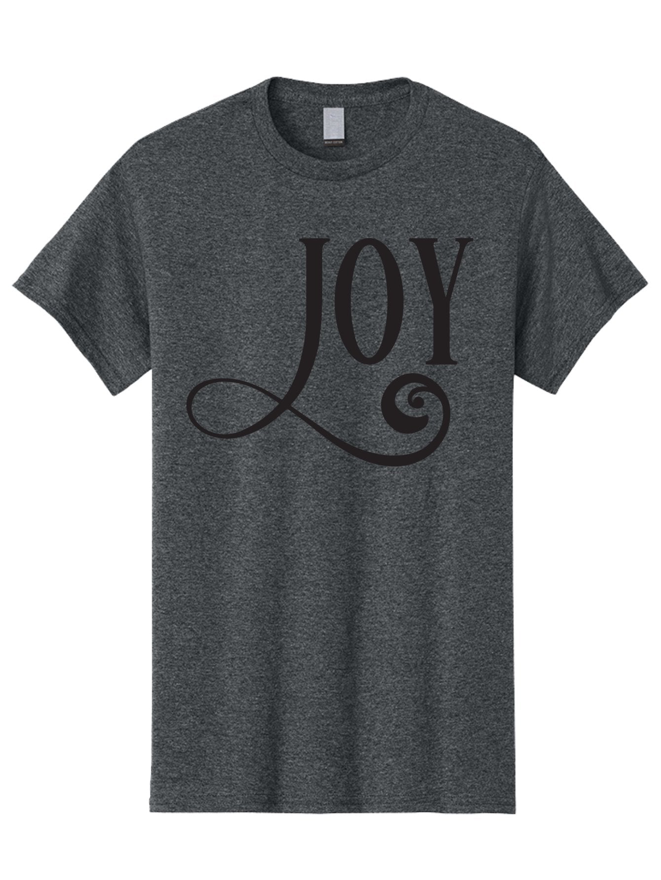 Joy Men'S Graphic Tee, 100% Cotton, Comfortable Casual Summer Wear, Machine Washable, Happiness, Joy, Festive Vibes, Black And Green, Elegant Typography, Swirly Design, Celebration, Festive Season, Holiday Cheer, Inspirational Quote Aac912 10