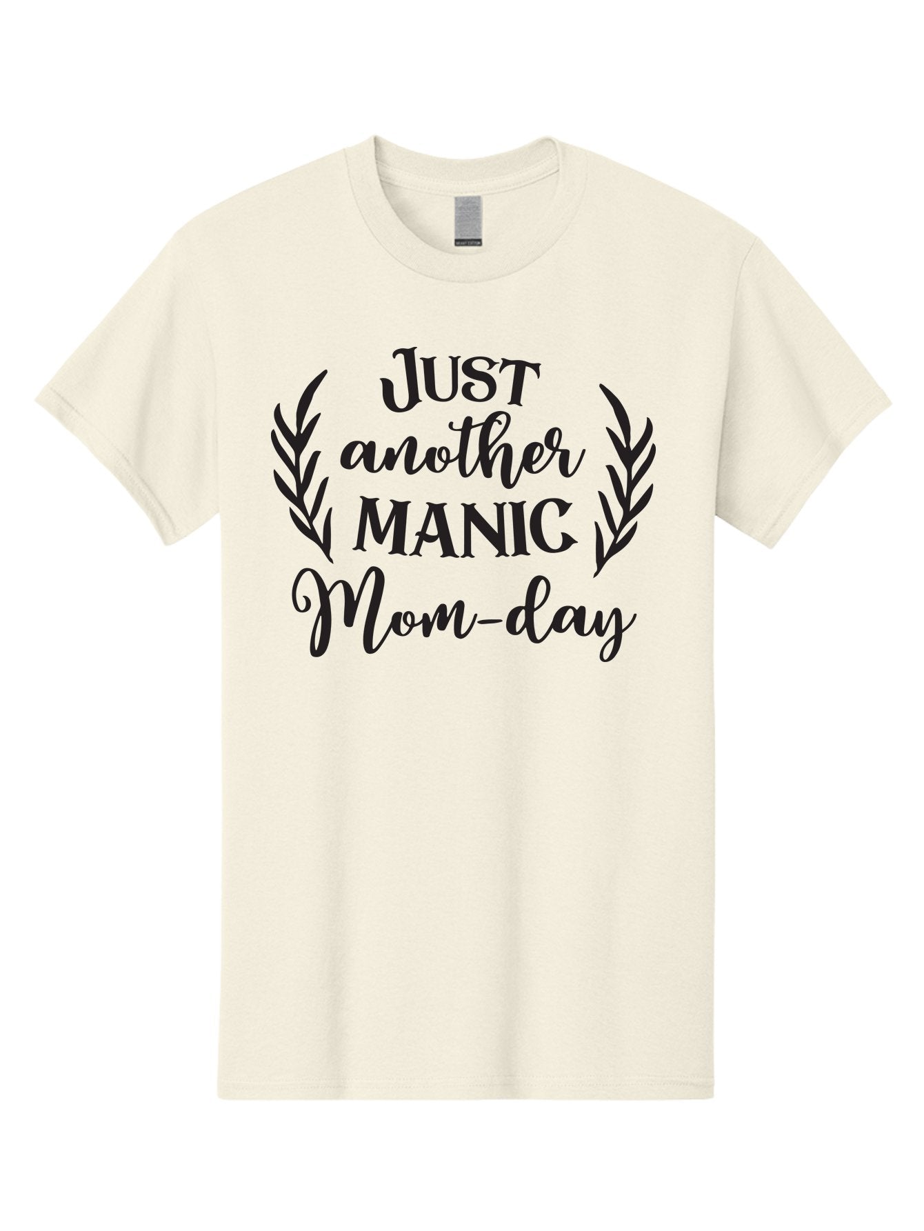 Just-Another-Manic-Mom-Day Men'S Graphic Tee, 100% Cotton, Comfortable Casual Summer Wear, Machine Washable, Funny Motherhood Quote, Mom Life Humor, Parenting Jokes, Manic Mom, Mom-Day Pun, Humorous Quote, Mother'S Day Quote, Cute Mom Quotes Aac914 14