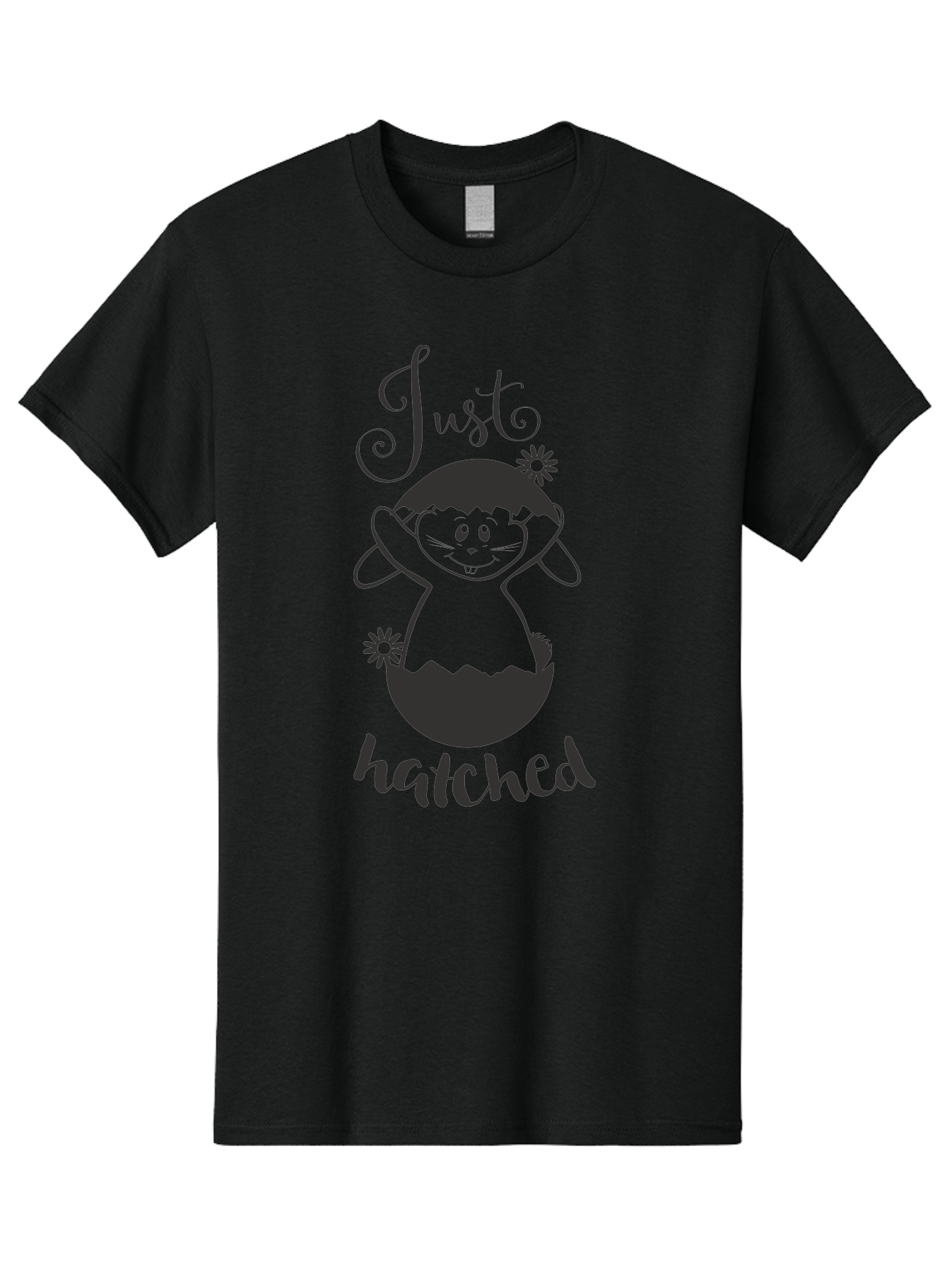 Just-Hatched Men'S Graphic Tee, 100% Cotton, Comfortable Casual Summer Wear, Machine Washable, Cute Cartoon Character, Hatching From Egg, Playful Design, Easter Theme, Funny Illustration, Whimsical Art, Baby Chick, Adorable Graphic Aac915 5