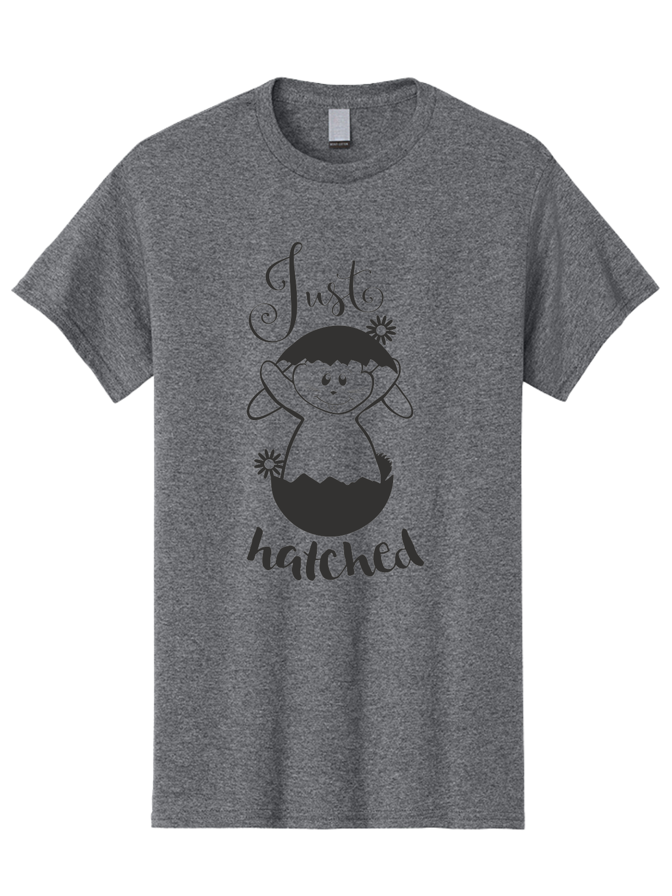 Just-Hatched Men'S Graphic Tee, 100% Cotton, Comfortable Casual Summer Wear, Machine Washable, Cute Cartoon Character, Hatching From Egg, Playful Design, Easter Theme, Funny Illustration, Whimsical Art, Baby Chick, Adorable Graphic Aac915 11