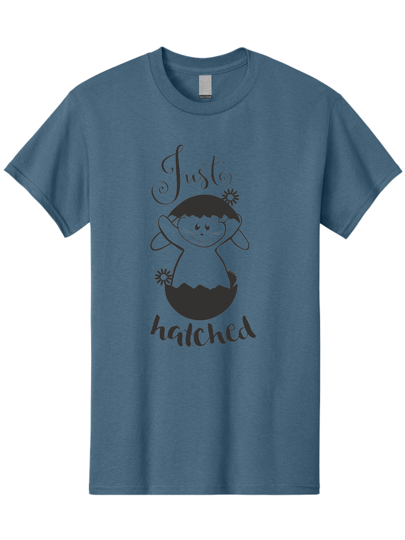 Just-Hatched Men'S Graphic Tee, 100% Cotton, Comfortable Casual Summer Wear, Machine Washable, Cute Cartoon Character, Hatching From Egg, Playful Design, Easter Theme, Funny Illustration, Whimsical Art, Baby Chick, Adorable Graphic Aac915 21