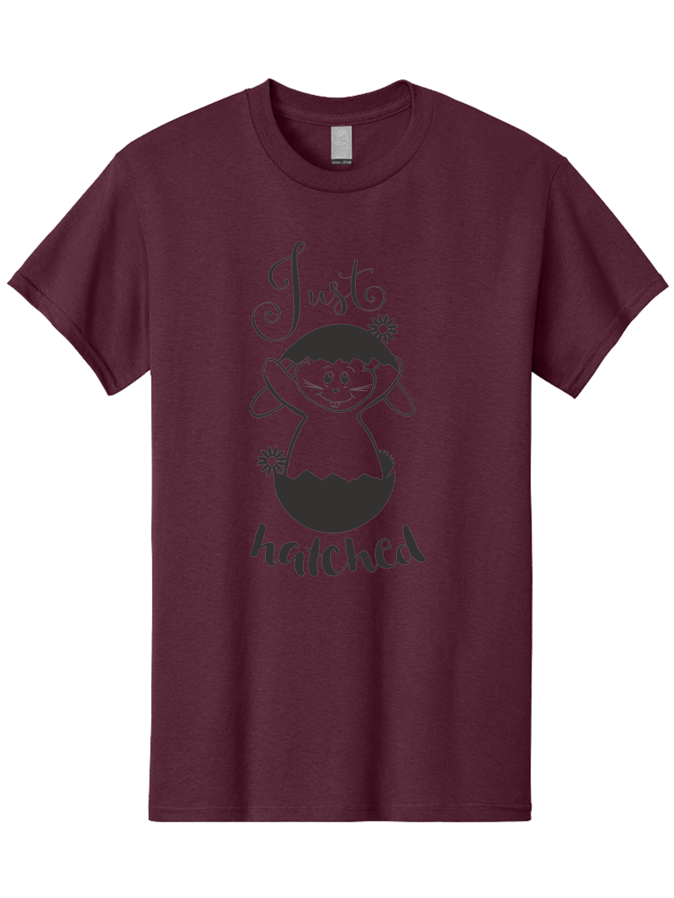 Just-Hatched Men'S Graphic Tee, 100% Cotton, Comfortable Casual Summer Wear, Machine Washable, Cute Cartoon Character, Hatching From Egg, Playful Design, Easter Theme, Funny Illustration, Whimsical Art, Baby Chick, Adorable Graphic Aac915 17