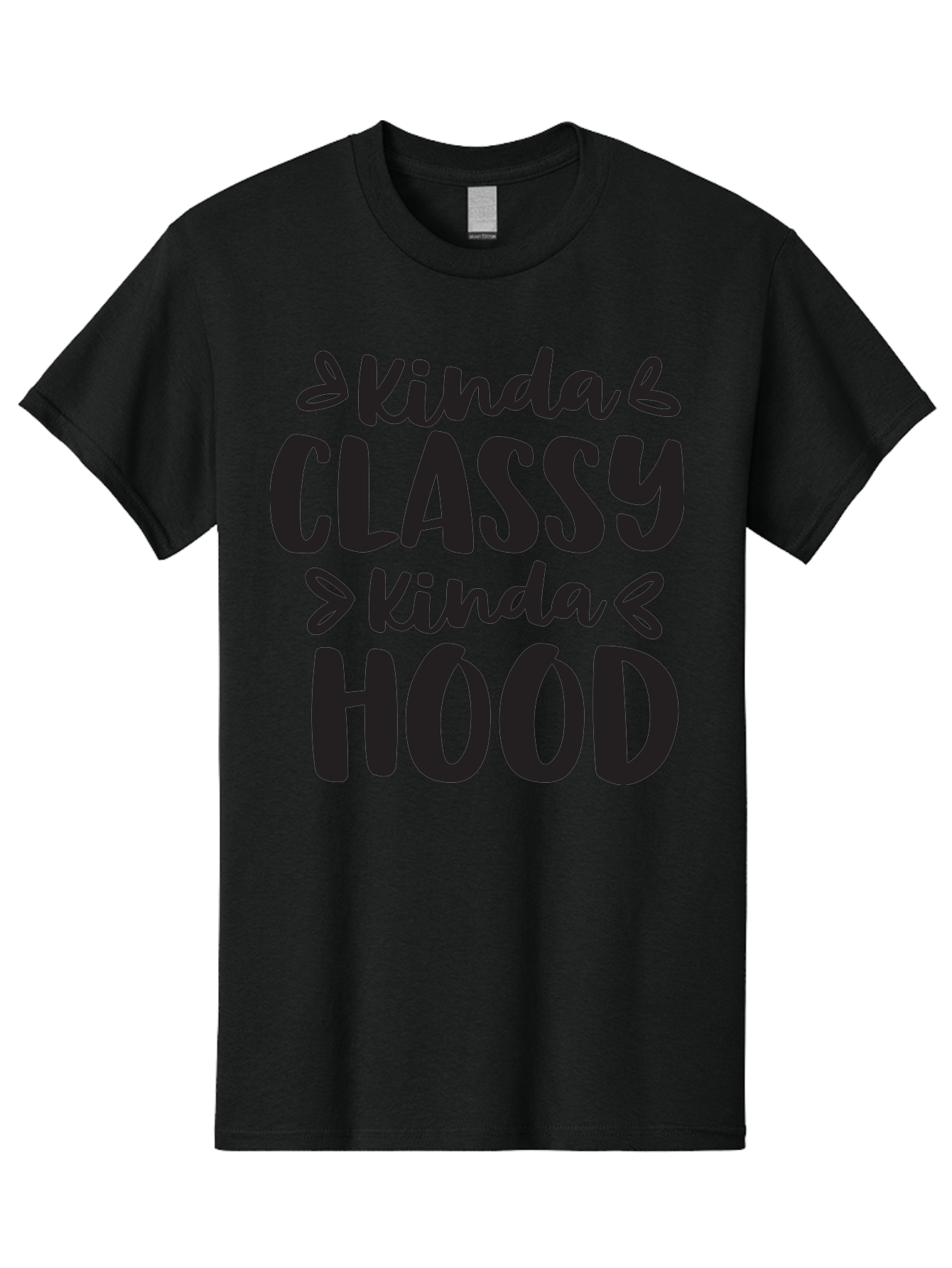 Kinda-Classy-Kinda-Hood Men'S Graphic Tee, 100% Cotton, Comfortable Casual Summer Wear, Machine Washable, Classy And Hood, Contrast, Stylish, Quote, Urban, Elegance, Quirky, Fashion Statement, Sassy, Attitude, Humor, Playful Typography Aac921 11