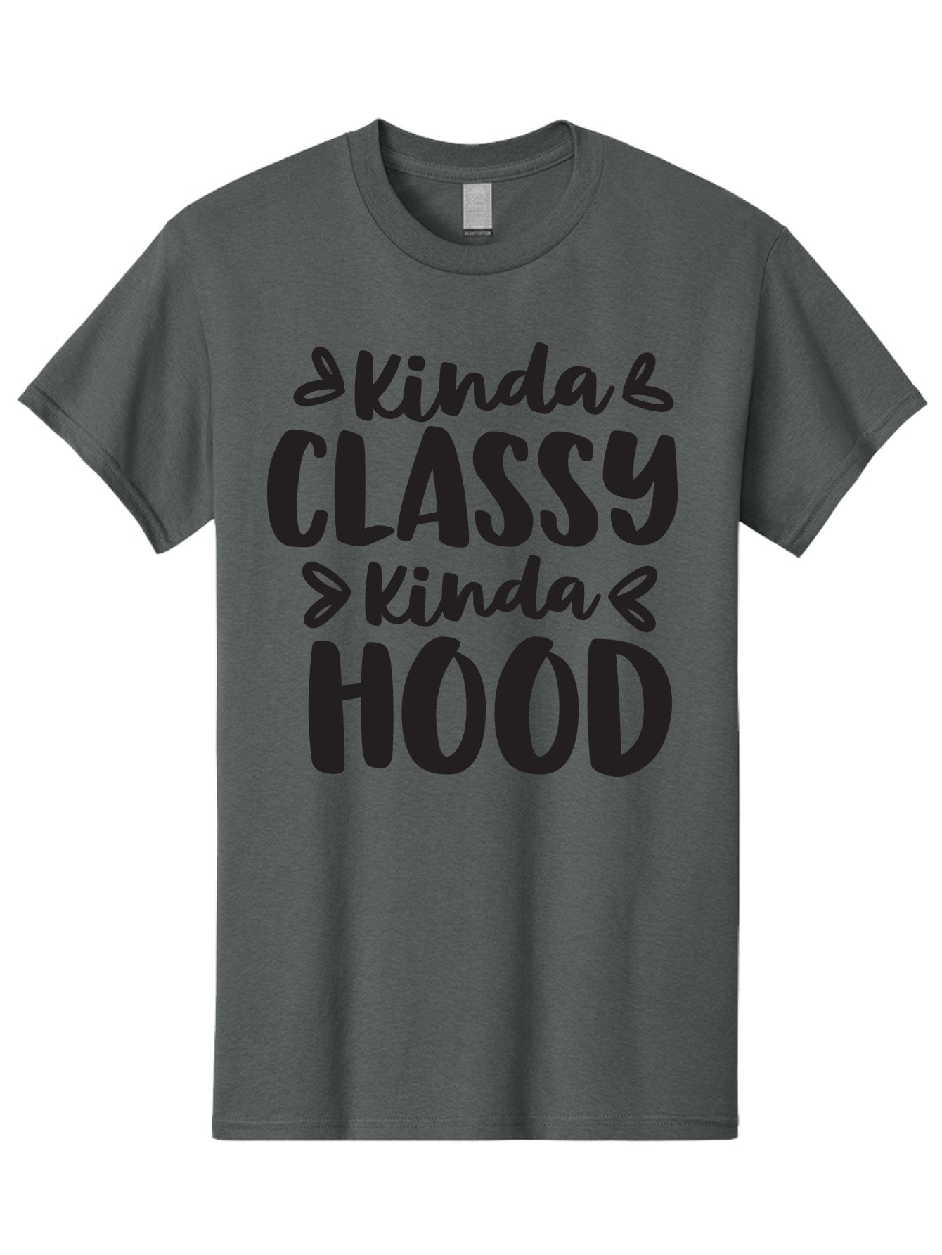 Kinda-Classy-Kinda-Hood Men'S Graphic Tee, 100% Cotton, Comfortable Casual Summer Wear, Machine Washable, Classy And Hood, Contrast, Stylish, Quote, Urban, Elegance, Quirky, Fashion Statement, Sassy, Attitude, Humor, Playful Typography Aac921 5