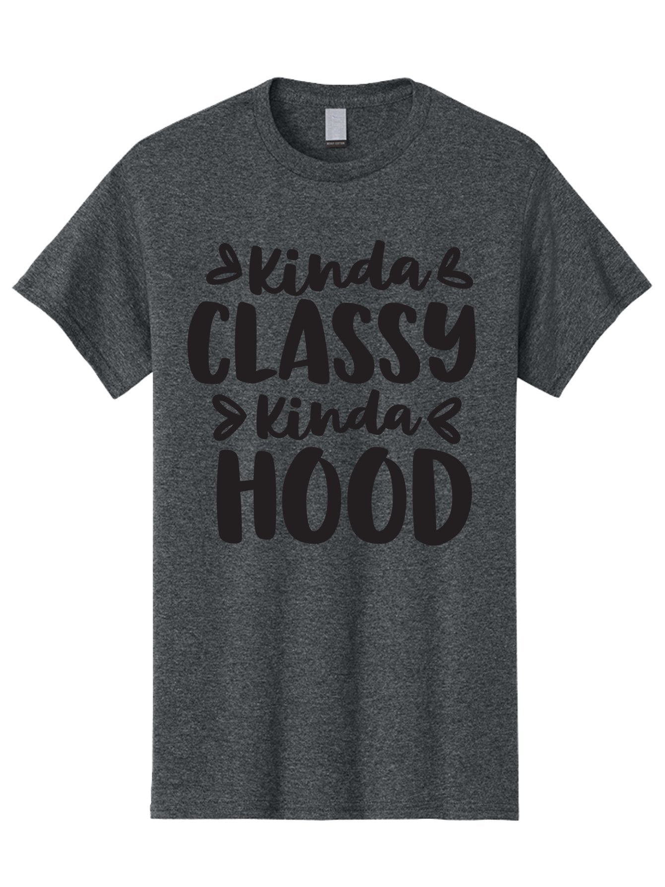 Kinda-Classy-Kinda-Hood Men'S Graphic Tee, 100% Cotton, Comfortable Casual Summer Wear, Machine Washable, Classy And Hood, Contrast, Stylish, Quote, Urban, Elegance, Quirky, Fashion Statement, Sassy, Attitude, Humor, Playful Typography Aac921 13