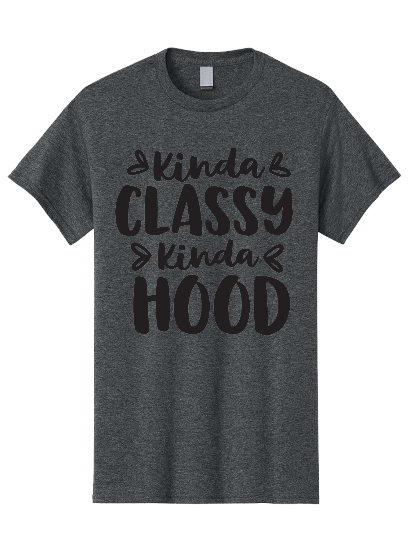 Kinda-Classy-Kinda-Hood Men'S Graphic Tee, 100% Cotton, Comfortable Casual Summer Wear, Machine Washable, Classy And Hood, Contrast, Stylish, Quote, Urban, Elegance, Quirky, Fashion Statement, Sassy, Attitude, Humor, Playful Typography Aac921 29