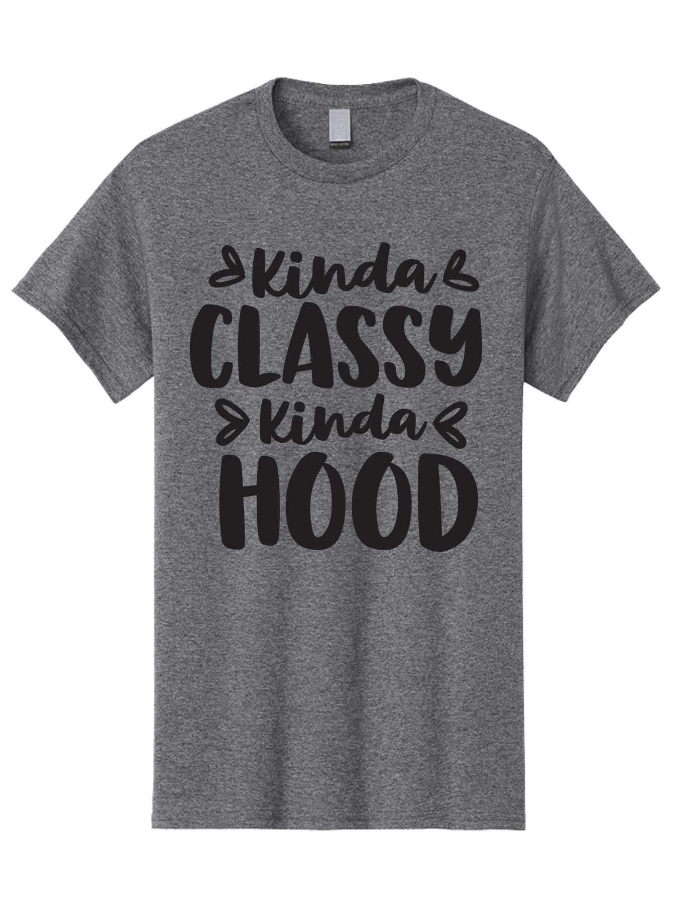 Kinda-Classy-Kinda-Hood Men'S Graphic Tee, 100% Cotton, Comfortable Casual Summer Wear, Machine Washable, Classy And Hood, Contrast, Stylish, Quote, Urban, Elegance, Quirky, Fashion Statement, Sassy, Attitude, Humor, Playful Typography Aac921 12