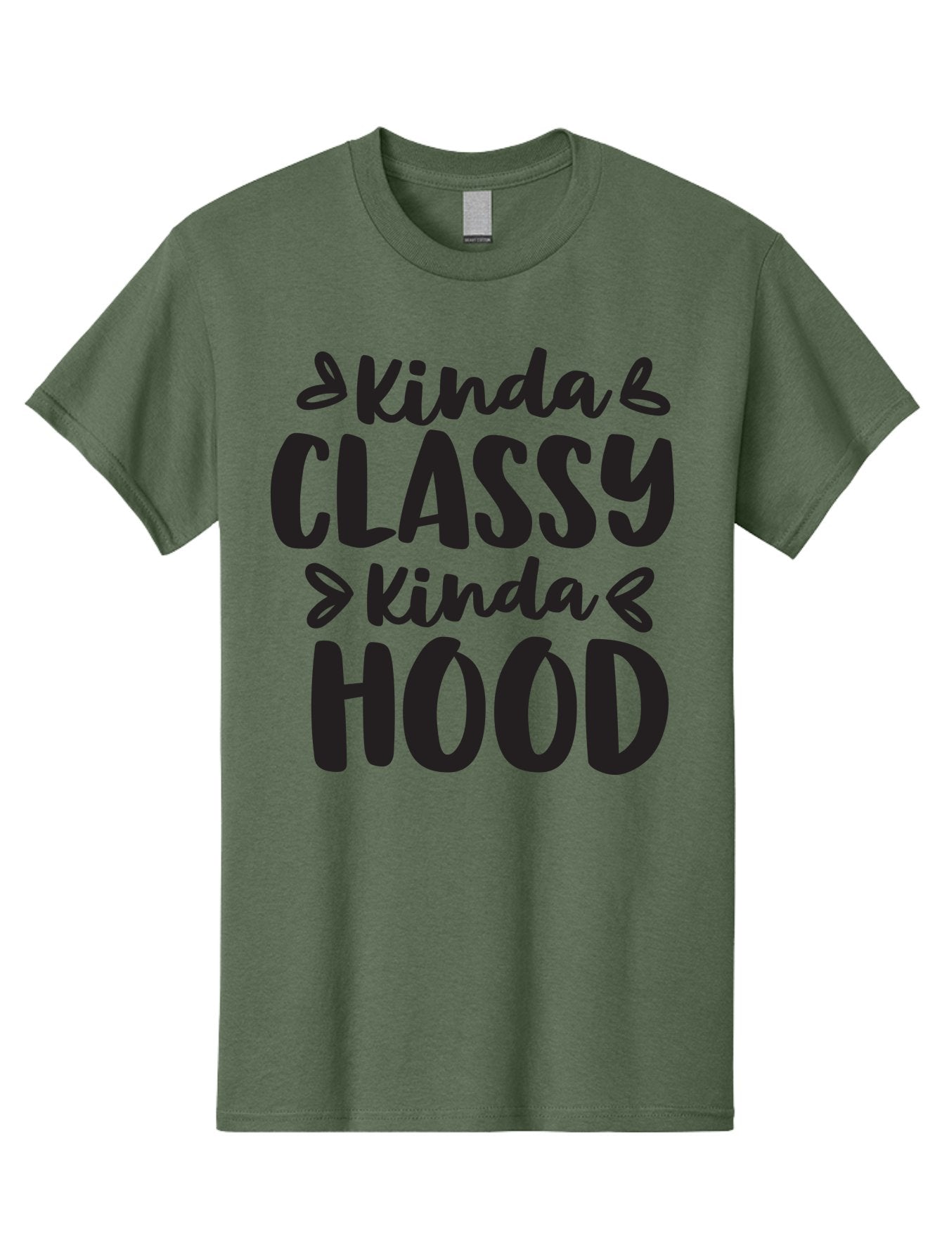 Kinda-Classy-Kinda-Hood Men'S Graphic Tee, 100% Cotton, Comfortable Casual Summer Wear, Machine Washable, Classy And Hood, Contrast, Stylish, Quote, Urban, Elegance, Quirky, Fashion Statement, Sassy, Attitude, Humor, Playful Typography Aac921 11