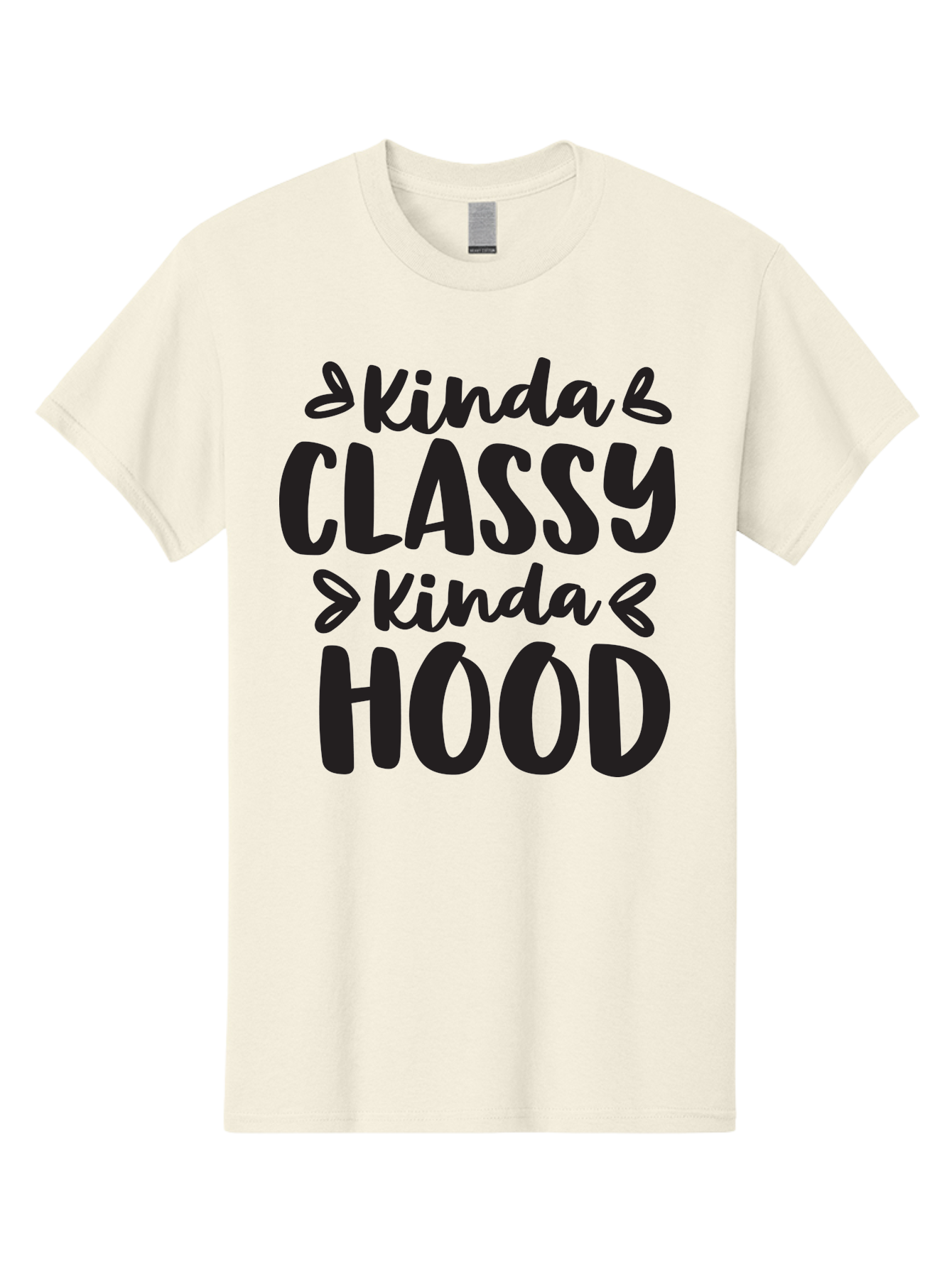 Kinda-Classy-Kinda-Hood Men'S Graphic Tee, 100% Cotton, Comfortable Casual Summer Wear, Machine Washable, Classy And Hood, Contrast, Stylish, Quote, Urban, Elegance, Quirky, Fashion Statement, Sassy, Attitude, Humor, Playful Typography Aac921 3