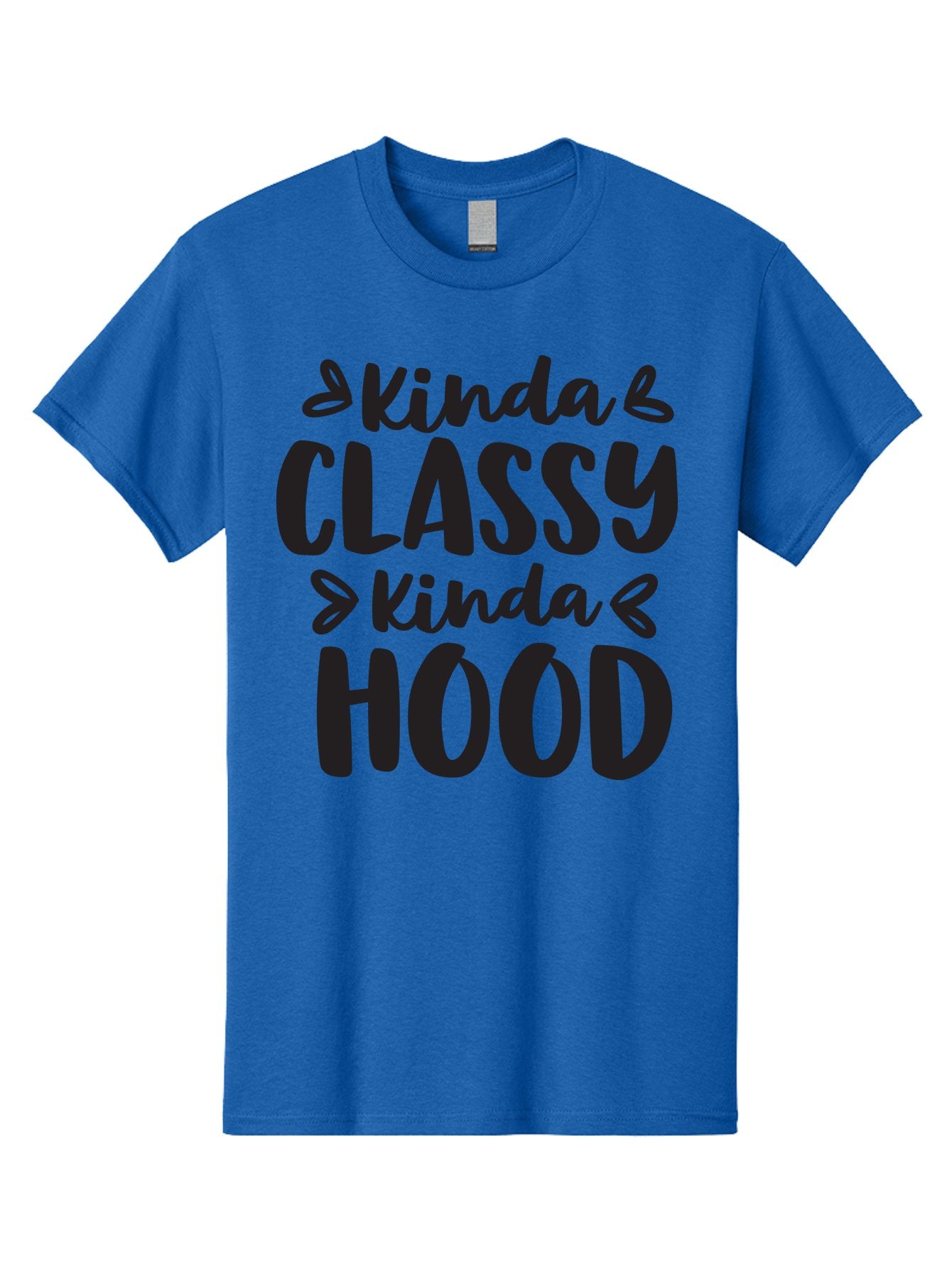 Kinda-Classy-Kinda-Hood Men'S Graphic Tee, 100% Cotton, Comfortable Casual Summer Wear, Machine Washable, Classy And Hood, Contrast, Stylish, Quote, Urban, Elegance, Quirky, Fashion Statement, Sassy, Attitude, Humor, Playful Typography Aac921 9