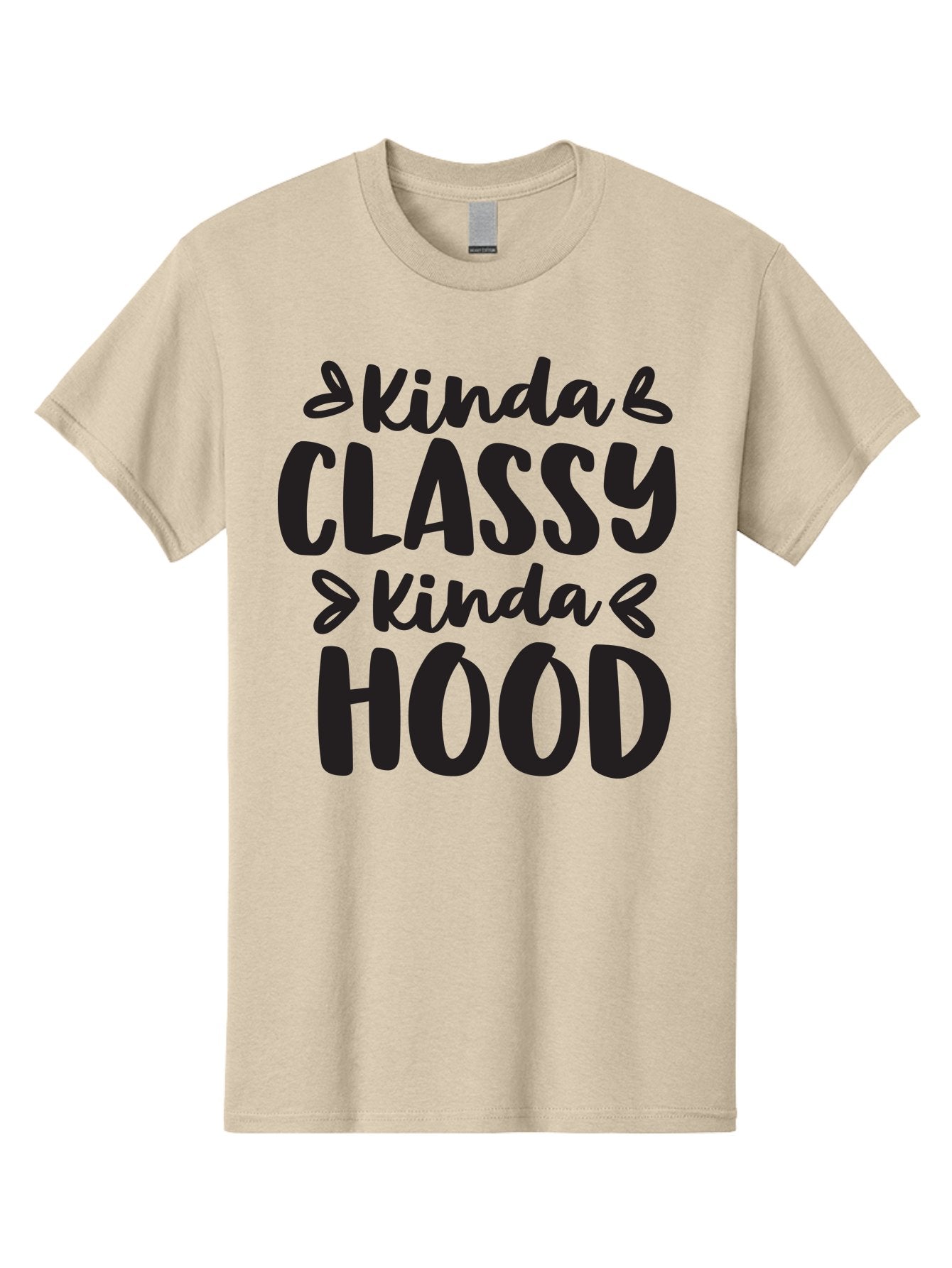 Kinda-Classy-Kinda-Hood Men'S Graphic Tee, 100% Cotton, Comfortable Casual Summer Wear, Machine Washable, Classy And Hood, Contrast, Stylish, Quote, Urban, Elegance, Quirky, Fashion Statement, Sassy, Attitude, Humor, Playful Typography Aac921 15