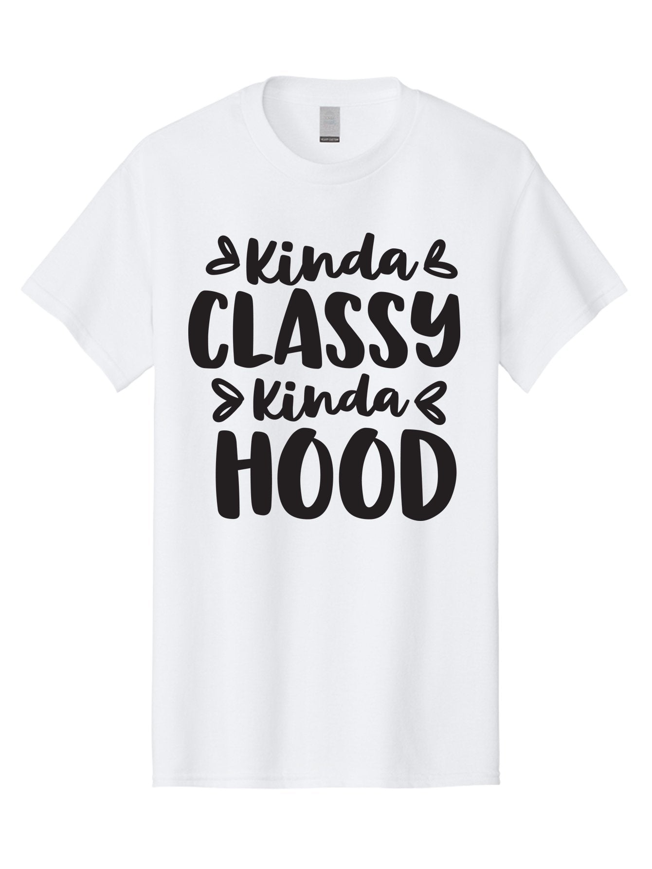 Kinda-Classy-Kinda-Hood Men'S Graphic Tee, 100% Cotton, Comfortable Casual Summer Wear, Machine Washable, Classy And Hood, Contrast, Stylish, Quote, Urban, Elegance, Quirky, Fashion Statement, Sassy, Attitude, Humor, Playful Typography Aac921 10