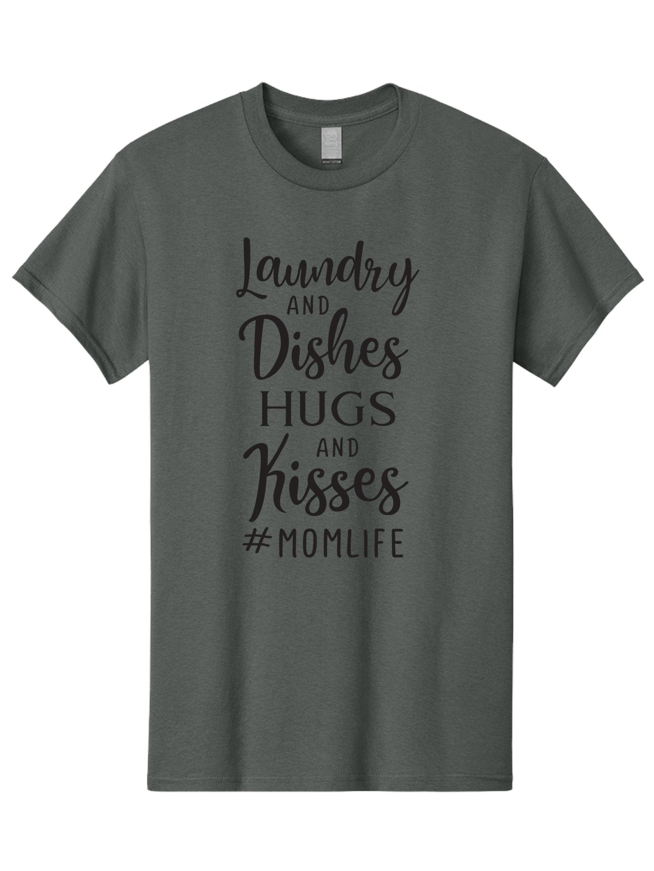 Laundry-And-Dishes-Hugs-And-Kisses Men'S Graphic Tee, 100% Cotton, Comfortable Casual Summer Wear, Machine Washable, Mom Life, Motherhood, Parenting, Laundry, Dishes, Household Chores, Hugs, Kisses, Love, Family, Mom Quotes, Aac927 9