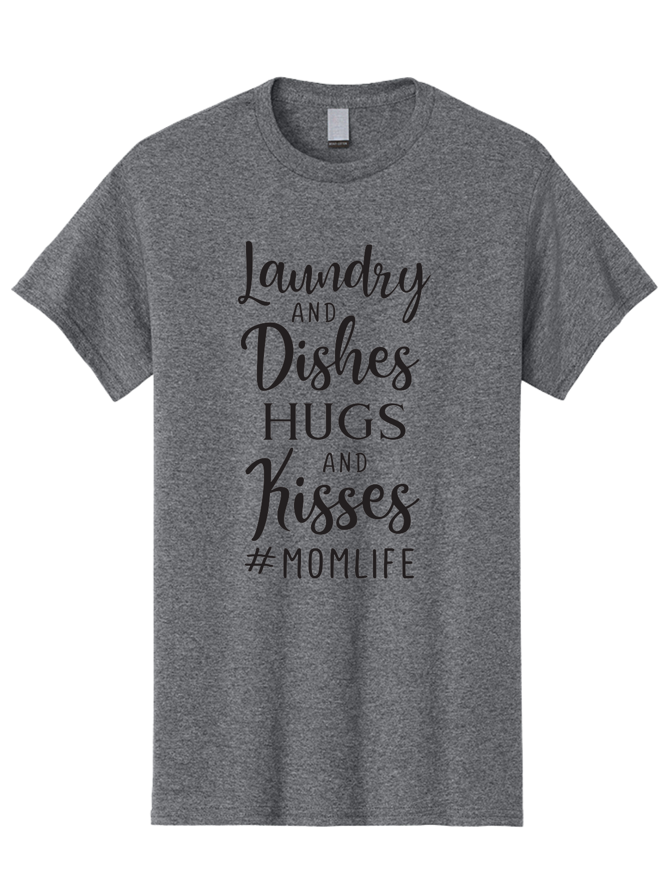 Laundry-And-Dishes-Hugs-And-Kisses Men'S Graphic Tee, 100% Cotton, Comfortable Casual Summer Wear, Machine Washable, Mom Life, Motherhood, Parenting, Laundry, Dishes, Household Chores, Hugs, Kisses, Love, Family, Mom Quotes, Aac927 21