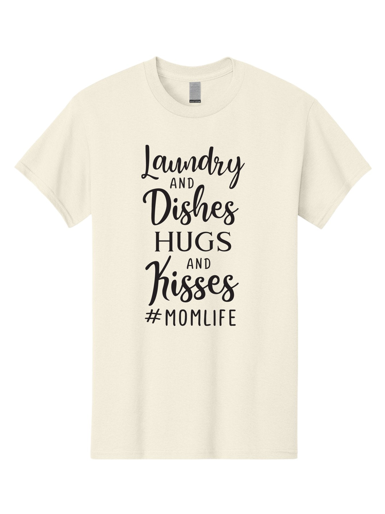 Laundry-And-Dishes-Hugs-And-Kisses Men'S Graphic Tee, 100% Cotton, Comfortable Casual Summer Wear, Machine Washable, Mom Life, Motherhood, Parenting, Laundry, Dishes, Household Chores, Hugs, Kisses, Love, Family, Mom Quotes, Aac927 5