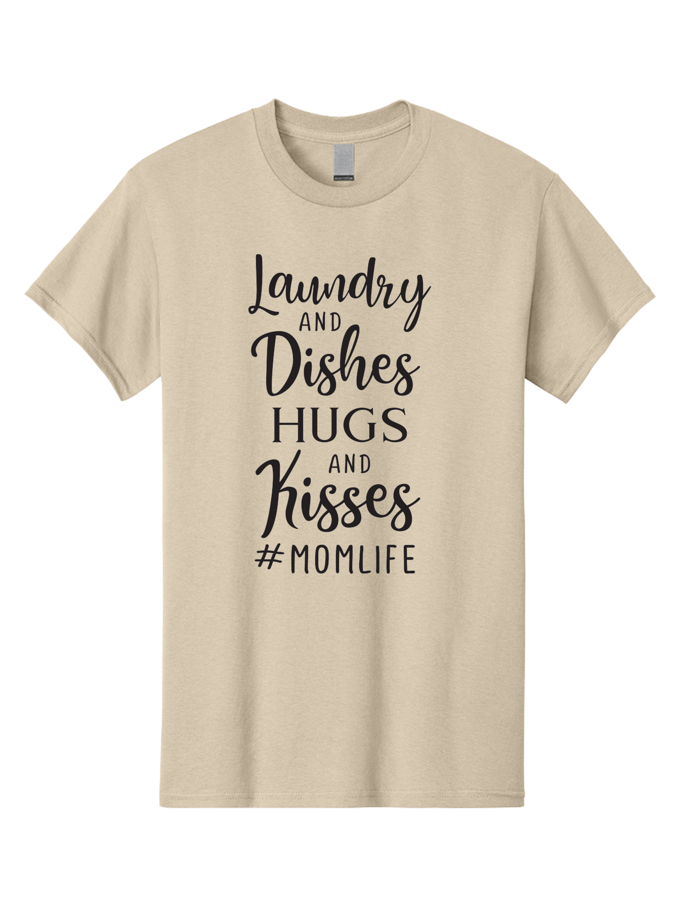 Laundry-And-Dishes-Hugs-And-Kisses Men'S Graphic Tee, 100% Cotton, Comfortable Casual Summer Wear, Machine Washable, Mom Life, Motherhood, Parenting, Laundry, Dishes, Household Chores, Hugs, Kisses, Love, Family, Mom Quotes, Aac927 17