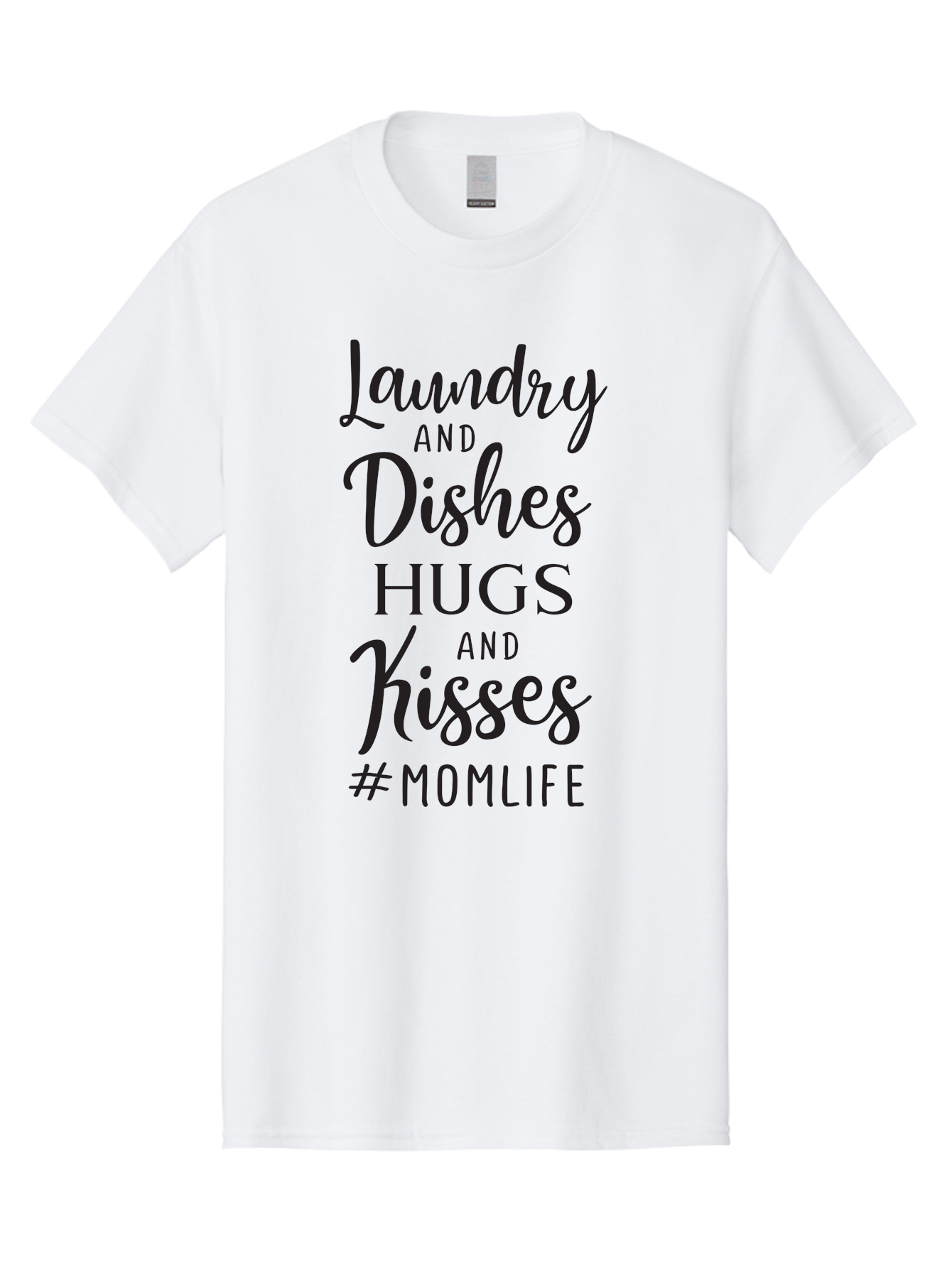 Laundry-And-Dishes-Hugs-And-Kisses Men'S Graphic Tee, 100% Cotton, Comfortable Casual Summer Wear, Machine Washable, Mom Life, Motherhood, Parenting, Laundry, Dishes, Household Chores, Hugs, Kisses, Love, Family, Mom Quotes, Aac927 7