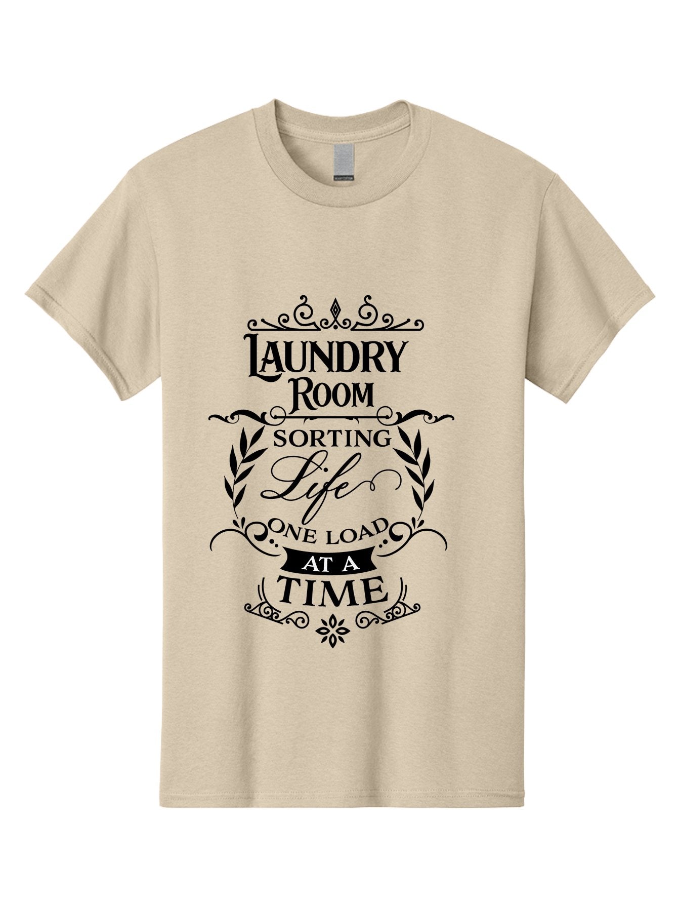 Laundry-Room-Sorting-Life Men'S Graphic Tee, 100% Cotton, Comfortable Casual Summer Wear, Machine Washable, Laundry Room Humor, Funny Laundry Quotes, Household Chores, Life One Load At Time, Washing Laundry, Sorting Life, Laundry Day, Aac928