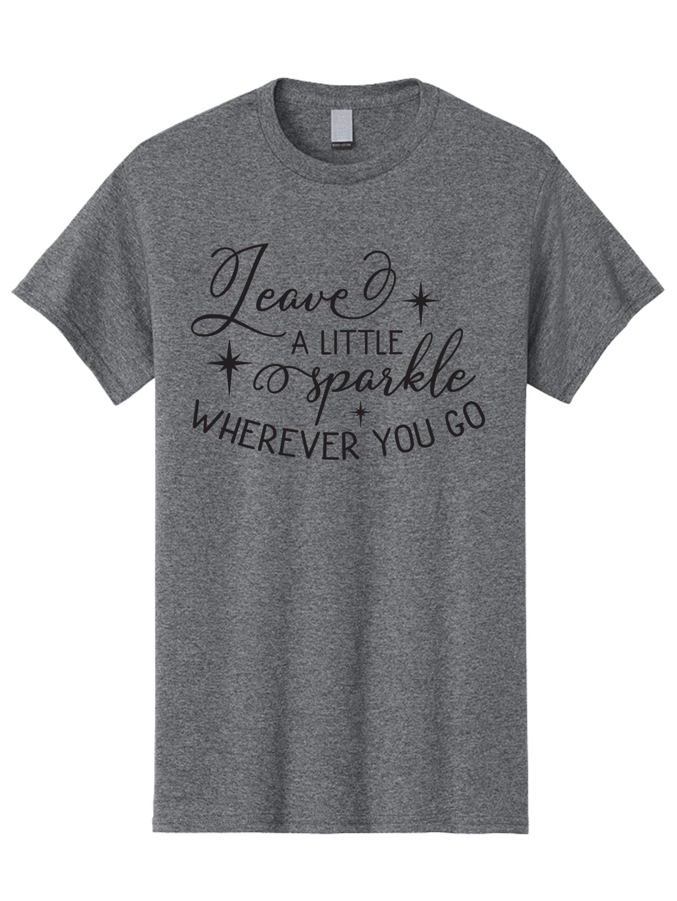 Leave-Little-Sparkle Men'S Graphic Tee, 100% Cotton, Comfortable Casual Summer Wear, Machine Washable, Inspirational Quote, Motivational Message, Sparkle, Positivity, Encouragement, Leave A Mark, Kindness, Motivational Words, Aac930 9