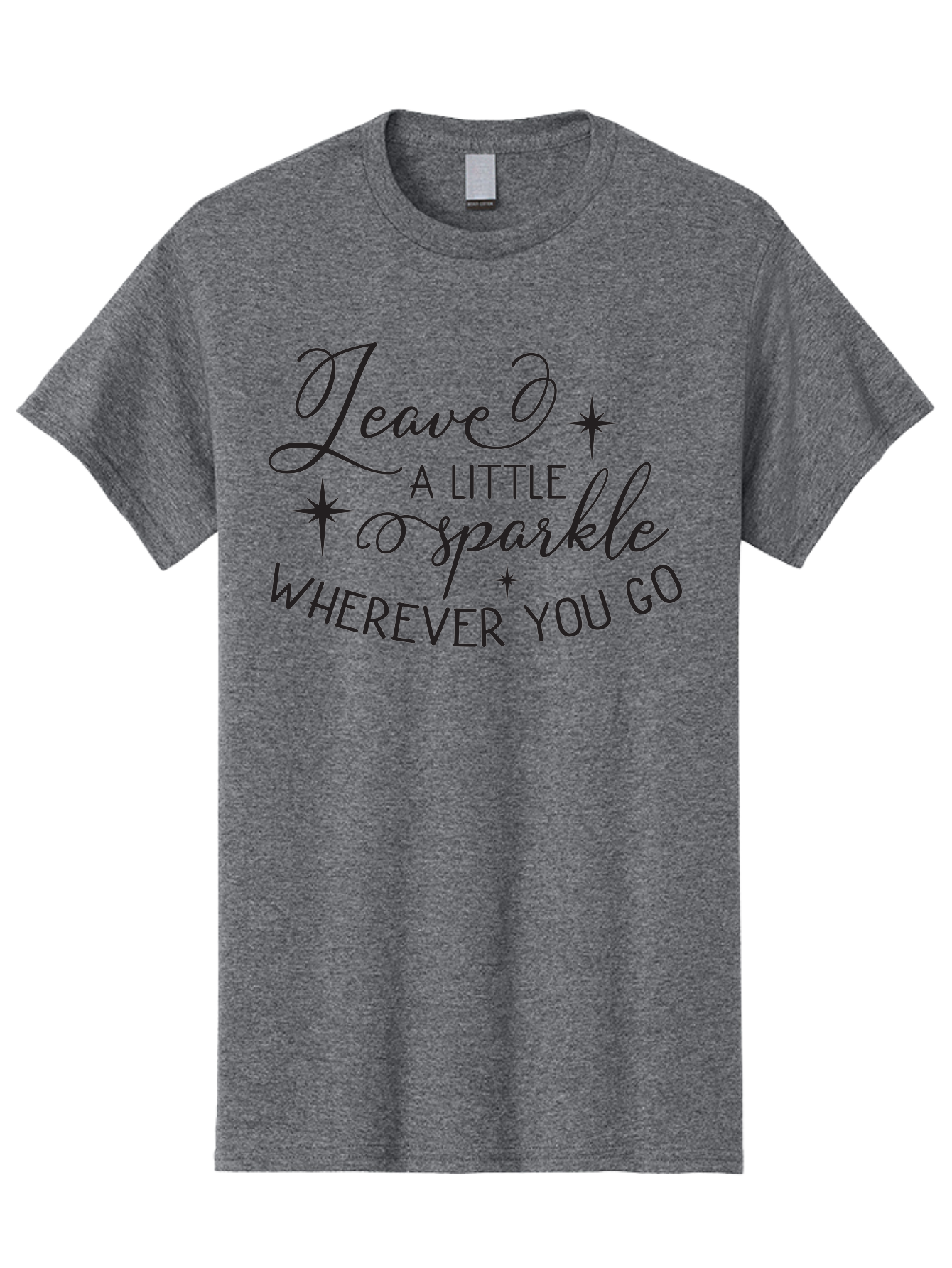 Leave-Little-Sparkle Men'S Graphic Tee, 100% Cotton, Comfortable Casual Summer Wear, Machine Washable, Inspirational Quote, Motivational Message, Sparkle, Positivity, Encouragement, Leave A Mark, Kindness, Motivational Words, Aac930 9