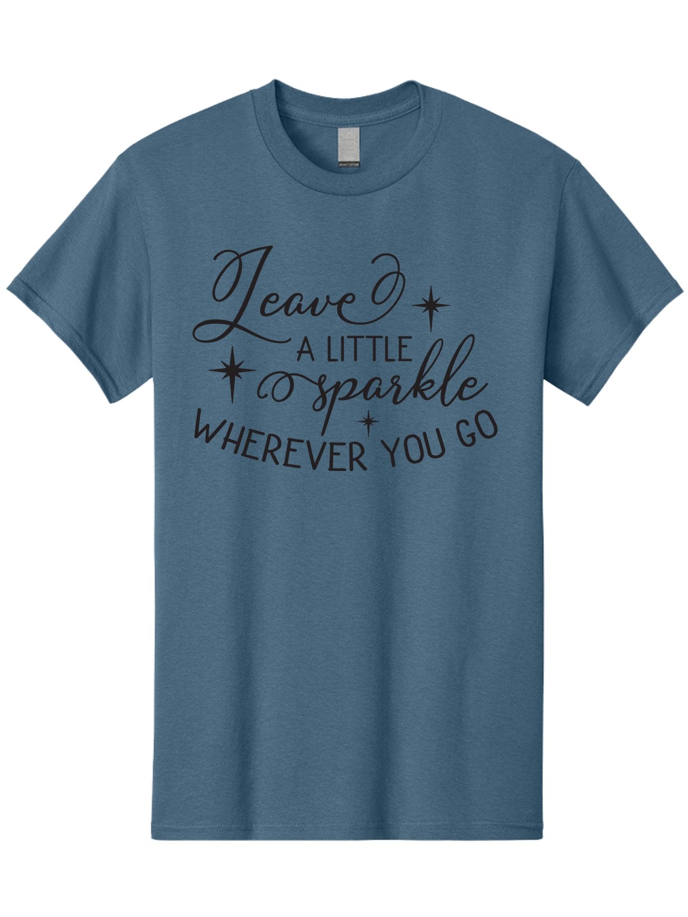Leave-Little-Sparkle Men'S Graphic Tee, 100% Cotton, Comfortable Casual Summer Wear, Machine Washable, Inspirational Quote, Motivational Message, Sparkle, Positivity, Encouragement, Leave A Mark, Kindness, Motivational Words, Aac930 15