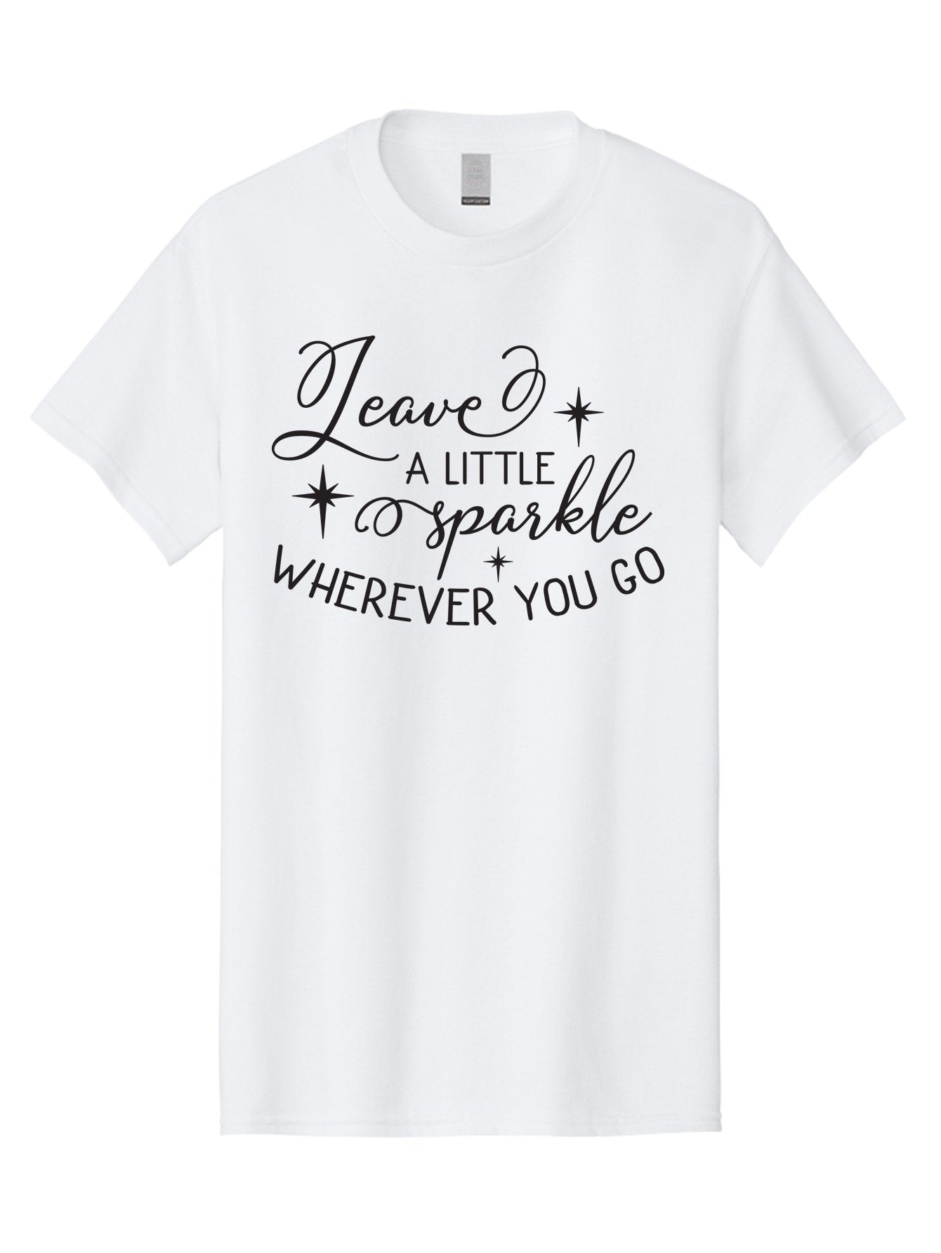 Leave-Little-Sparkle Men'S Graphic Tee, 100% Cotton, Comfortable Casual Summer Wear, Machine Washable, Inspirational Quote, Motivational Message, Sparkle, Positivity, Encouragement, Leave A Mark, Kindness, Motivational Words, Aac930 10