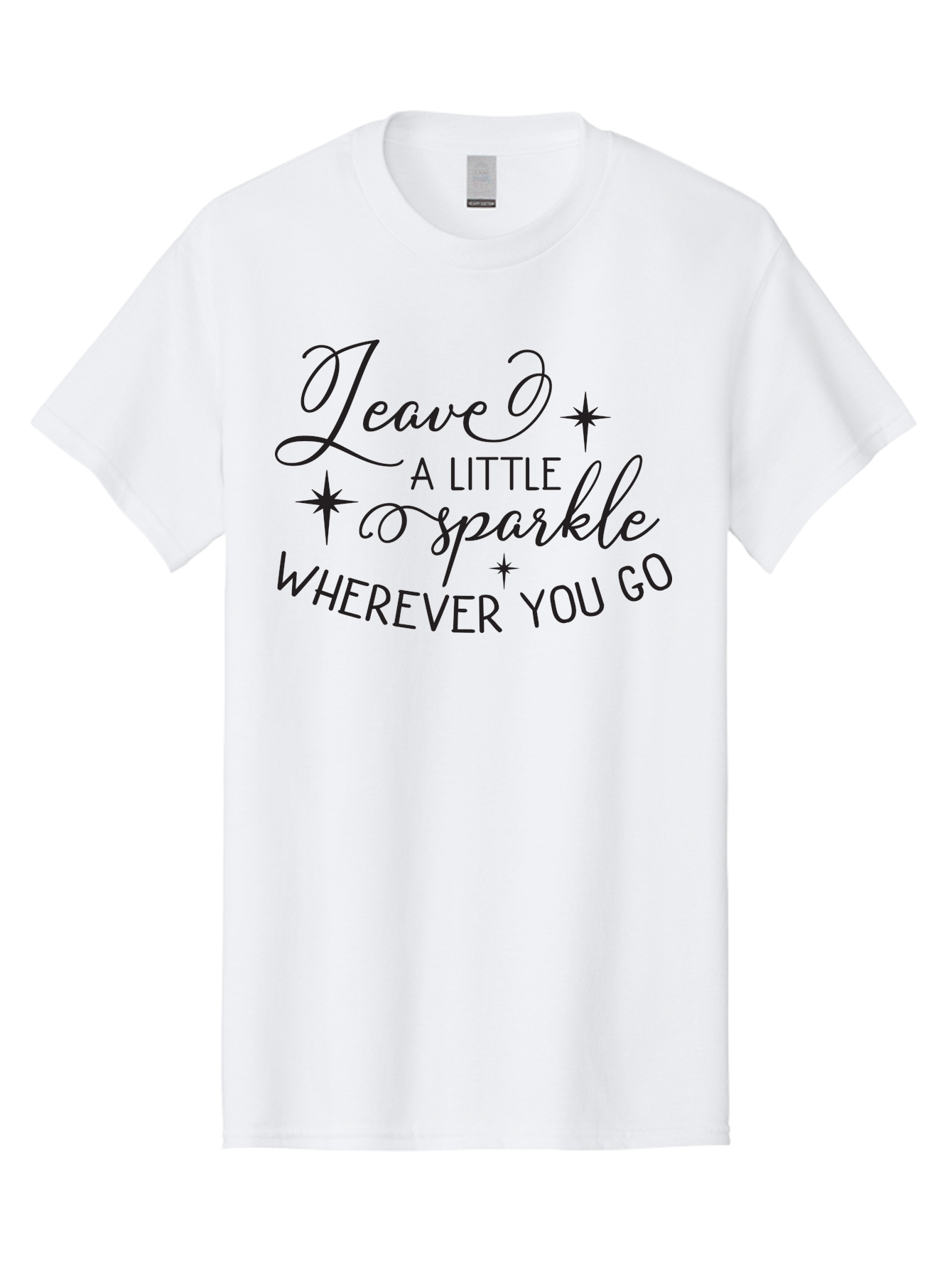 Leave-Little-Sparkle Men'S Graphic Tee, 100% Cotton, Comfortable Casual Summer Wear, Machine Washable, Inspirational Quote, Motivational Message, Sparkle, Positivity, Encouragement, Leave A Mark, Kindness, Motivational Words, Aac930 27