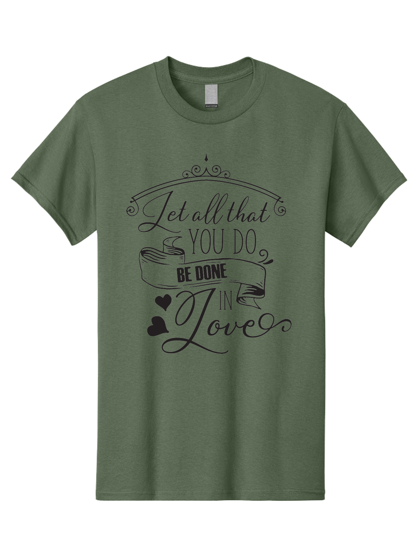 Let-All-That-You-Do-Be-Done-In-Love-1 Men'S Graphic Tee, 100% Cotton, Comfortable Casual Summer Wear, Machine Washable, Inspirational Quote, Motivational Phrase, Positive Affirmation, Love Message, Heartwarming Words, Decorative Typography, Aac932 11