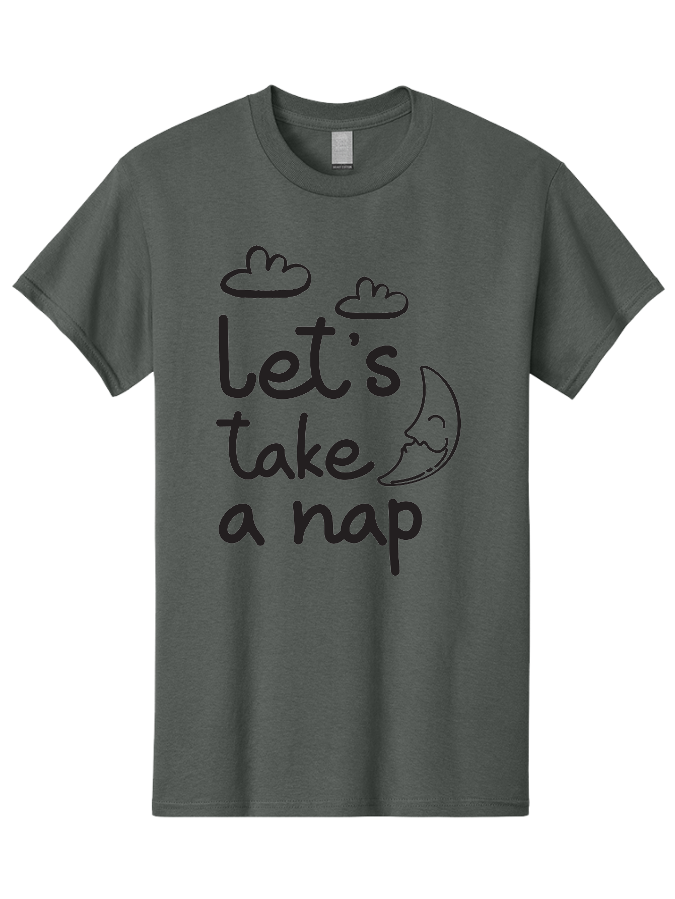 Let-S-Take-Nap Men'S Graphic Tee, 100% Cotton, Comfortable Casual Summer Wear, Machine Washable, Let'S Take Nap, Sleepy Time, Moon And Clouds, Sleep Invitation, Relaxing Quote, Funny Text, Cute Design Aac936 13