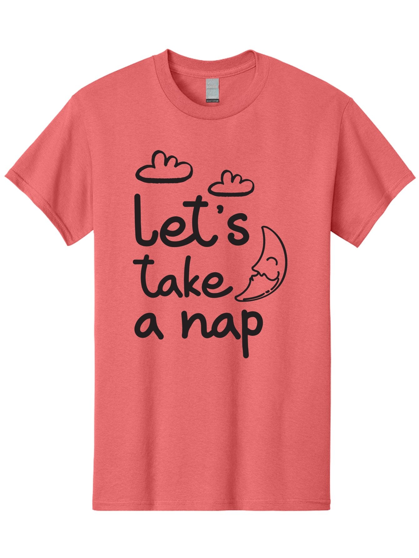 Let-S-Take-Nap Men'S Graphic Tee, 100% Cotton, Comfortable Casual Summer Wear, Machine Washable, Let'S Take Nap, Sleepy Time, Moon And Clouds, Sleep Invitation, Relaxing Quote, Funny Text, Cute Design Aac936 10
