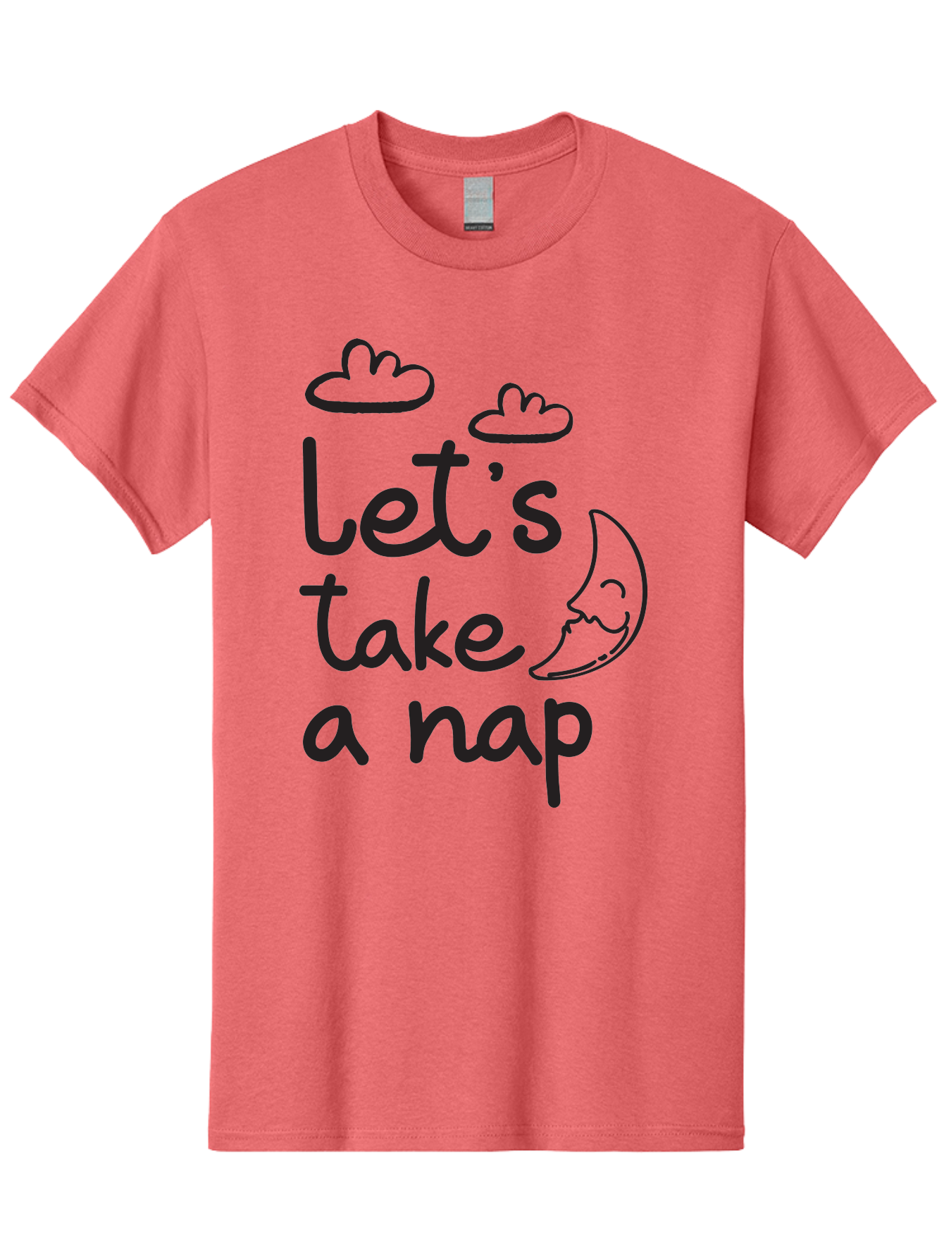 Let-S-Take-Nap Men'S Graphic Tee, 100% Cotton, Comfortable Casual Summer Wear, Machine Washable, Let'S Take Nap, Sleepy Time, Moon And Clouds, Sleep Invitation, Relaxing Quote, Funny Text, Cute Design Aac936 27