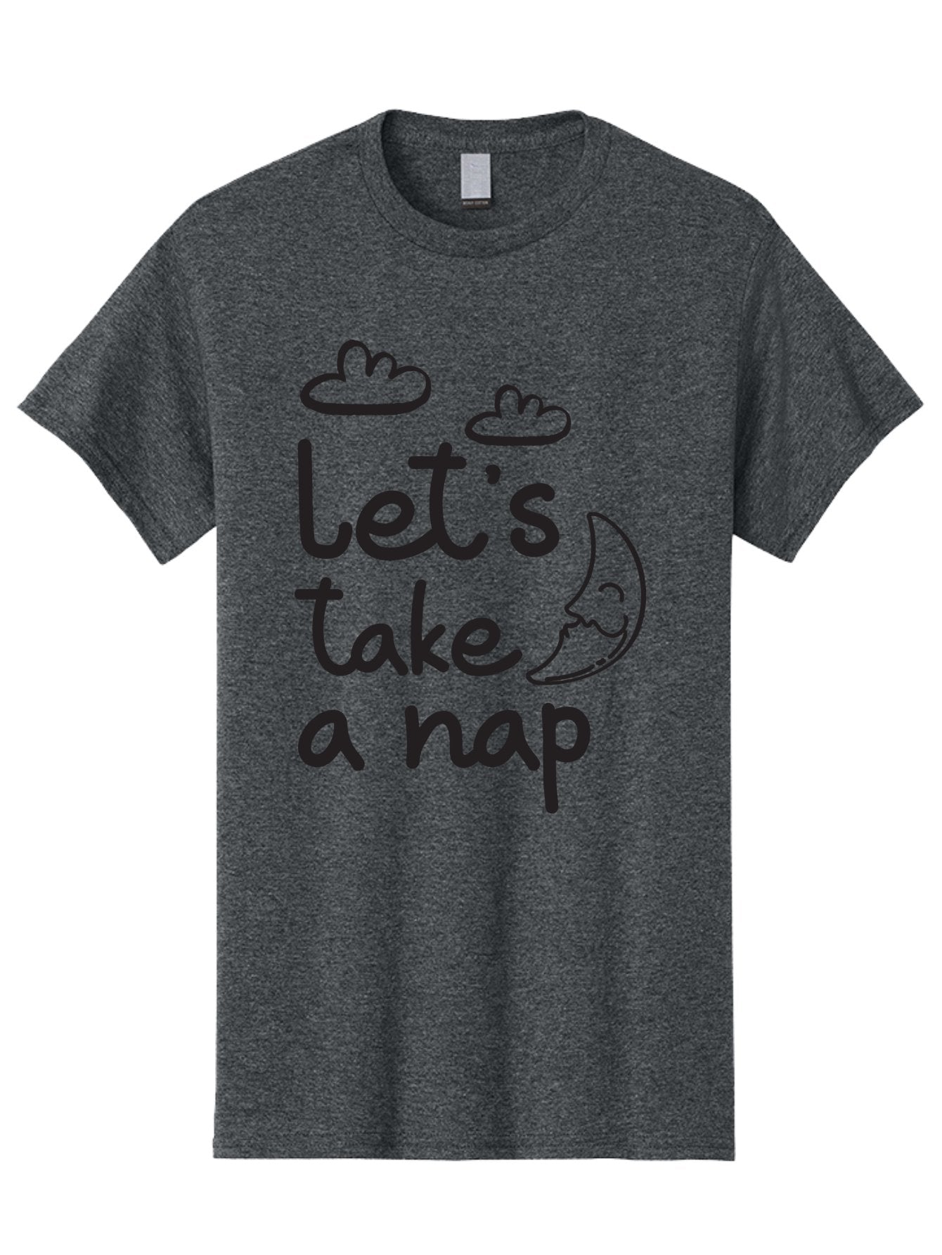 Let-S-Take-Nap Men'S Graphic Tee, 100% Cotton, Comfortable Casual Summer Wear, Machine Washable, Let'S Take Nap, Sleepy Time, Moon And Clouds, Sleep Invitation, Relaxing Quote, Funny Text, Cute Design Aac936 8