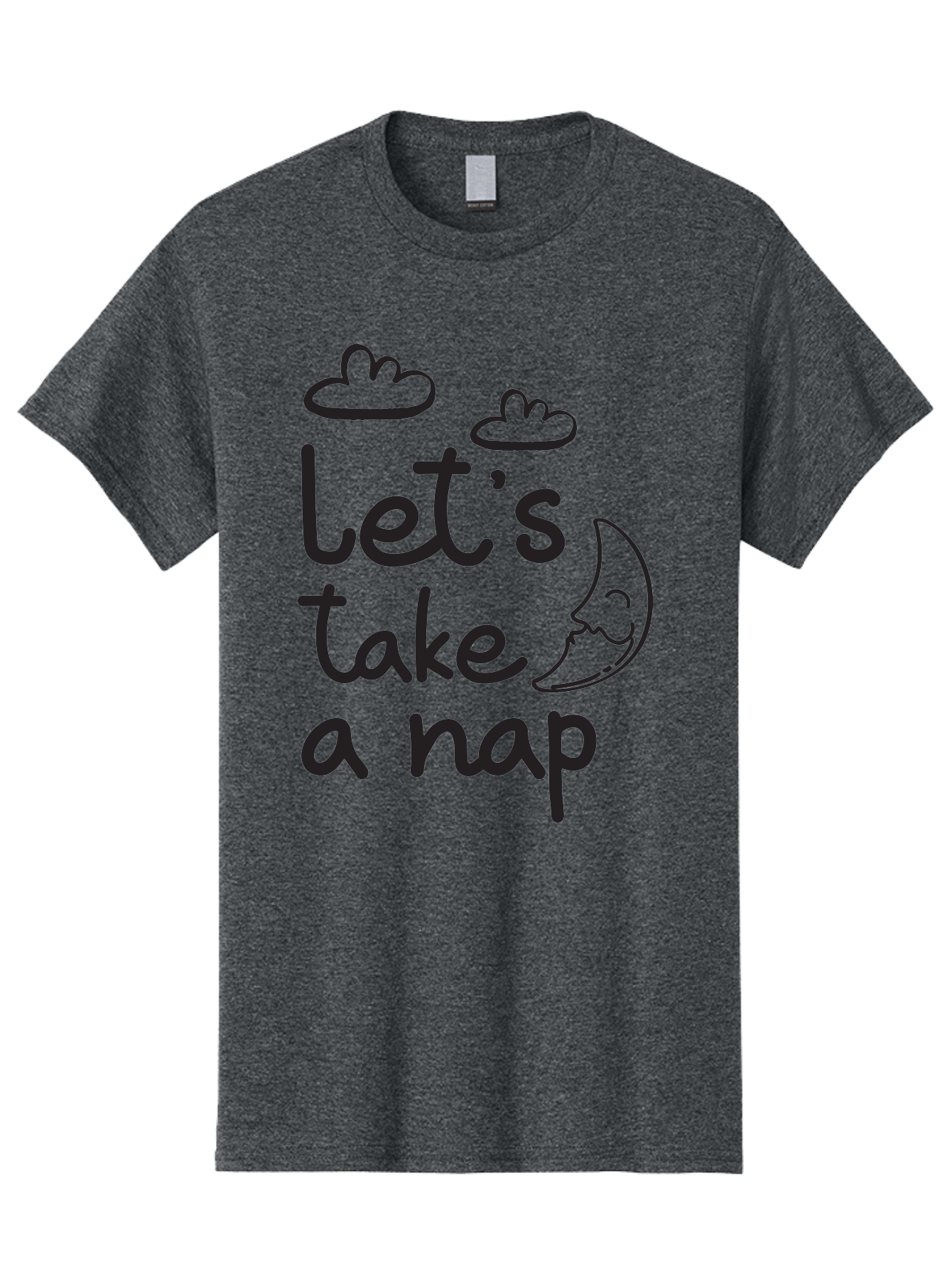 Let-S-Take-Nap Men'S Graphic Tee, 100% Cotton, Comfortable Casual Summer Wear, Machine Washable, Let'S Take Nap, Sleepy Time, Moon And Clouds, Sleep Invitation, Relaxing Quote, Funny Text, Cute Design Aac936 11