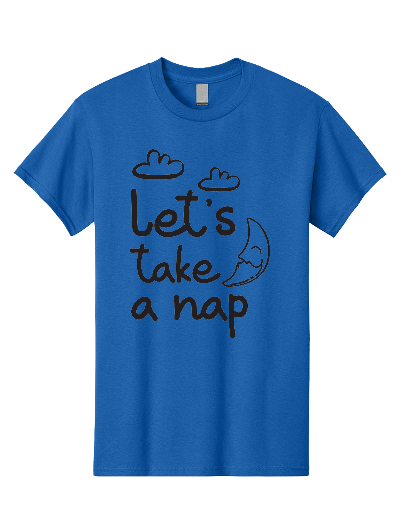 Let-S-Take-Nap Men'S Graphic Tee, 100% Cotton, Comfortable Casual Summer Wear, Machine Washable, Let'S Take Nap, Sleepy Time, Moon And Clouds, Sleep Invitation, Relaxing Quote, Funny Text, Cute Design Aac936 9