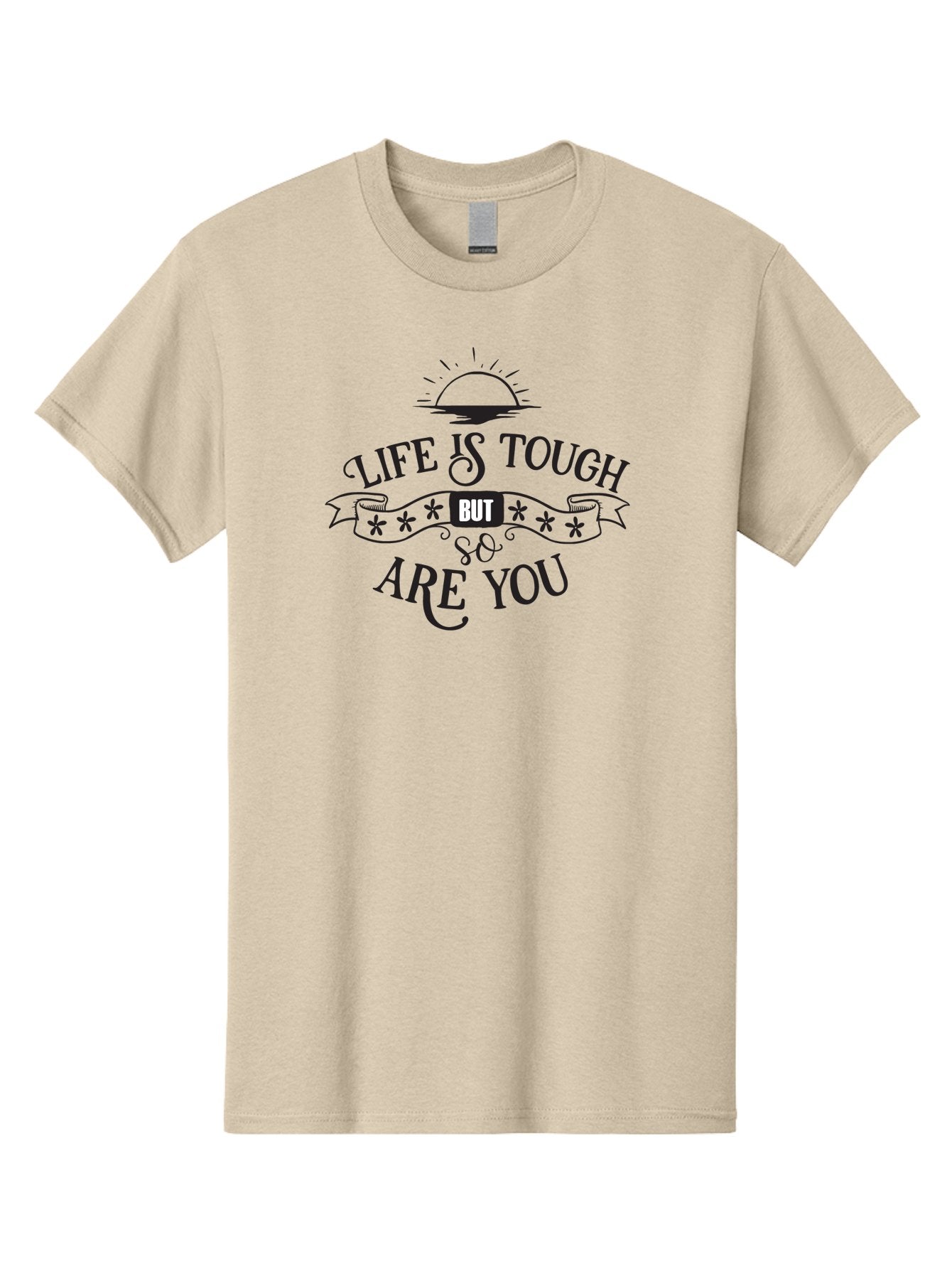 Life-Is-Tough-But-So-Are-You-1 Men'S Graphic Tee, 100% Cotton, Comfortable Casual Summer Wear, Machine Washable, Inspirational Quotes, Motivational Sayings, Positive Affirmations, Life Is Tough But So Are You, Mental Toughness, Resilience, Aac947 8
