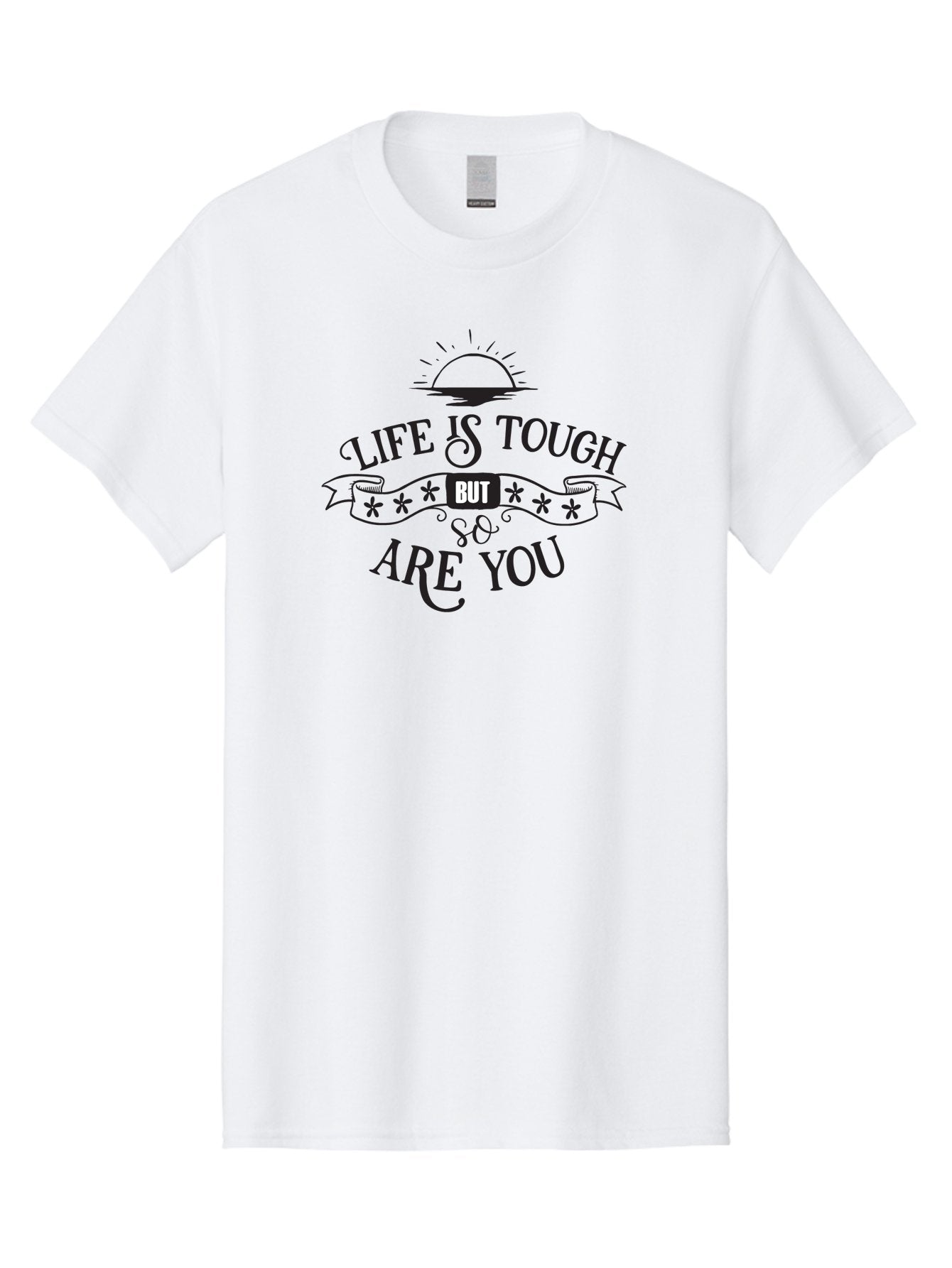 Life-Is-Tough-But-So-Are-You-1 Men'S Graphic Tee, 100% Cotton, Comfortable Casual Summer Wear, Machine Washable, Inspirational Quotes, Motivational Sayings, Positive Affirmations, Life Is Tough But So Are You, Mental Toughness, Resilience, Aac947 5