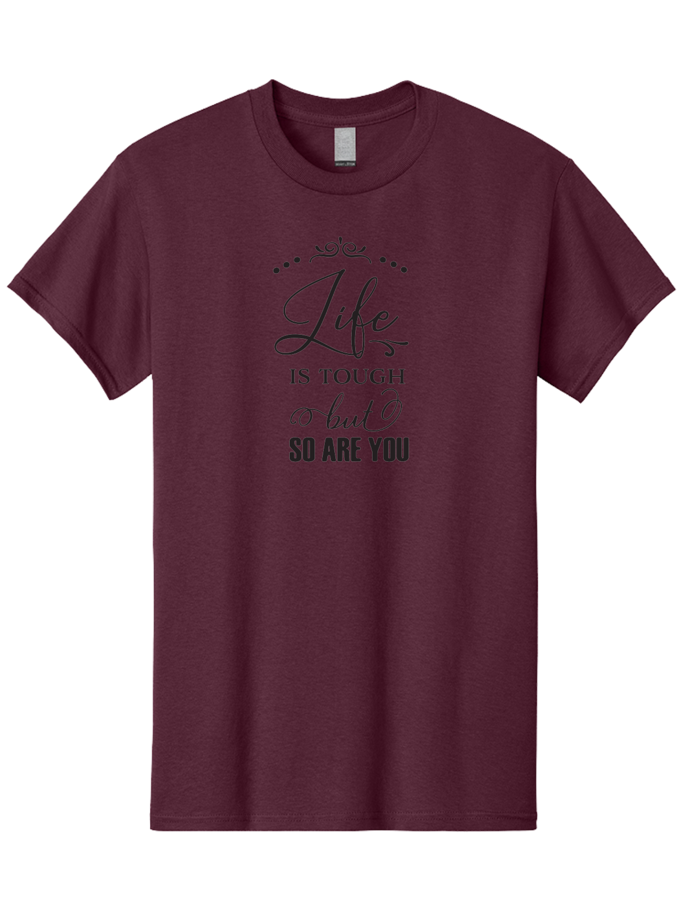 Life-Is-Tough-But-So-Are-You Men'S Graphic Tee, 100% Cotton, Comfortable Casual Summer Wear, Machine Washable, Motivational Quotes, Inspirational Sayings, Life Challenges, Resilience, Empowerment, Positive Affirmations, Inner Strength, Aac948 9