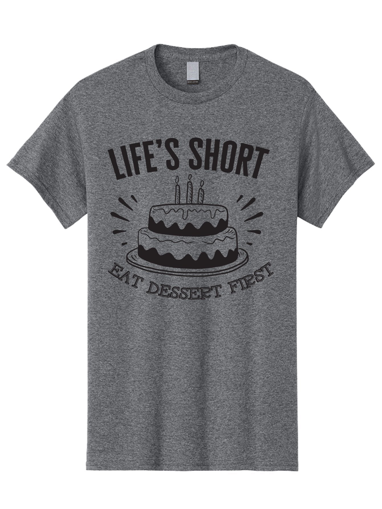 Life-S-Short-Eat-Dessert-First Men'S Graphic Tee, 100% Cotton, Comfortable Casual Summer Wear, Machine Washable, Life'S Short Eat Dessert First, Birthday Cake, Dessert Lovers, Sweet Treats, Indulgent Delights, Celebratory Treats, Aac951 8