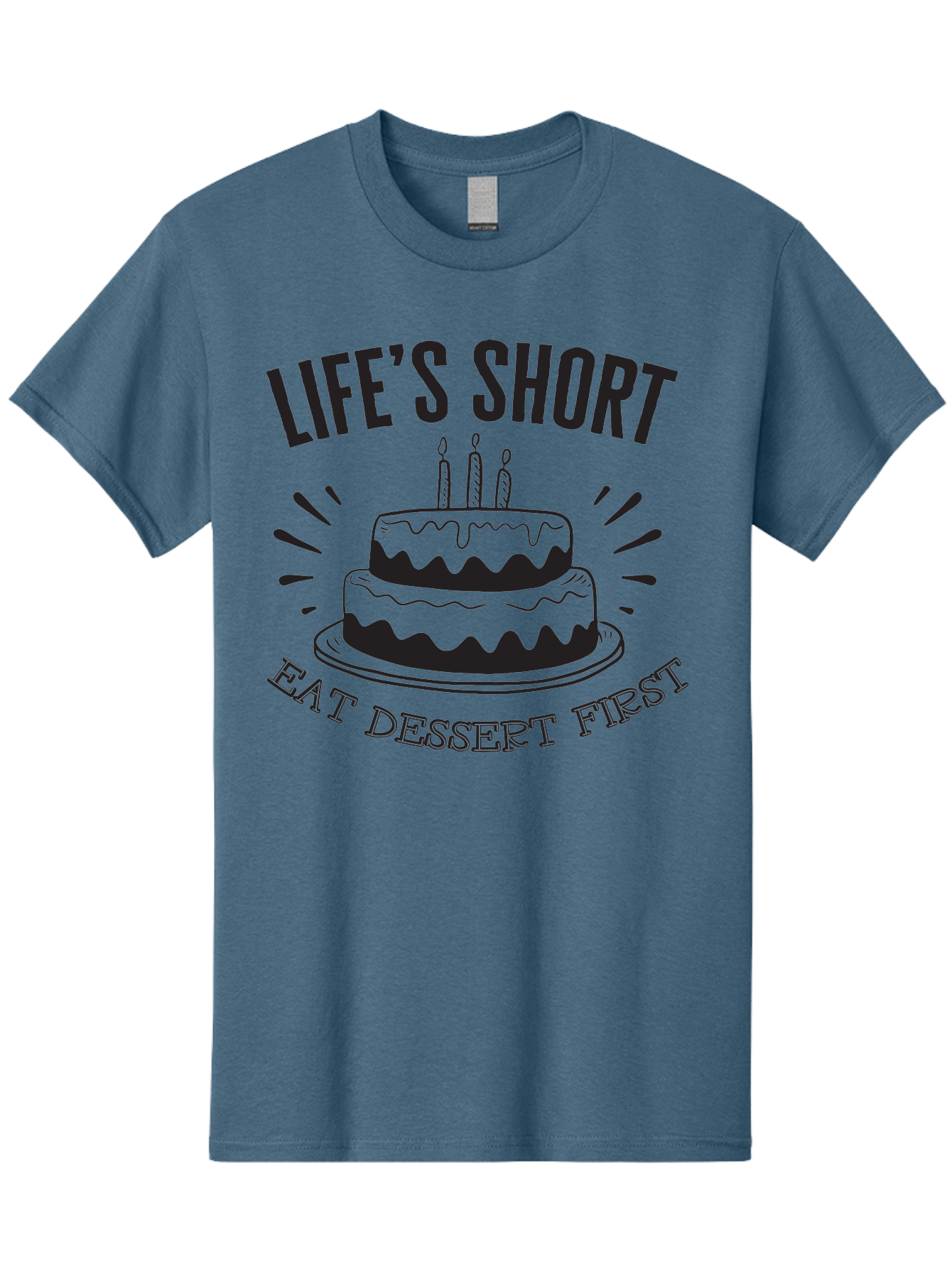 Life-S-Short-Eat-Dessert-First Men'S Graphic Tee, 100% Cotton, Comfortable Casual Summer Wear, Machine Washable, Life'S Short Eat Dessert First, Birthday Cake, Dessert Lovers, Sweet Treats, Indulgent Delights, Celebratory Treats, Aac951 27