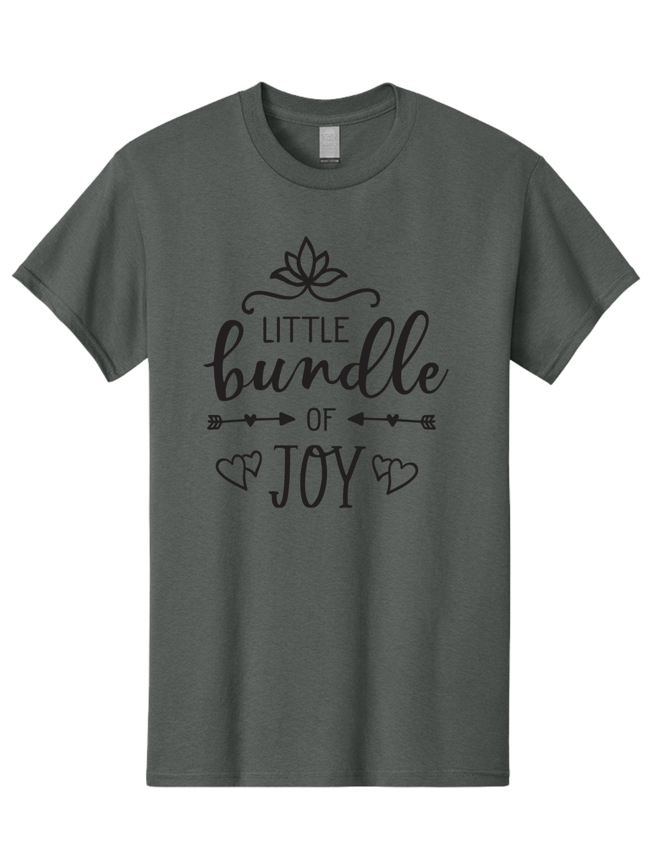 Little-Bundle-Of-Joy Men'S Graphic Tee, 100% Cotton, Comfortable Casual Summer Wear, Machine Washable, New Baby Announcement, Joyful Sentiment, Cute Typography, Baby'S Arrival, Decorative Elements, Hearts, Arrows, Minimalist Design, Aac952 14