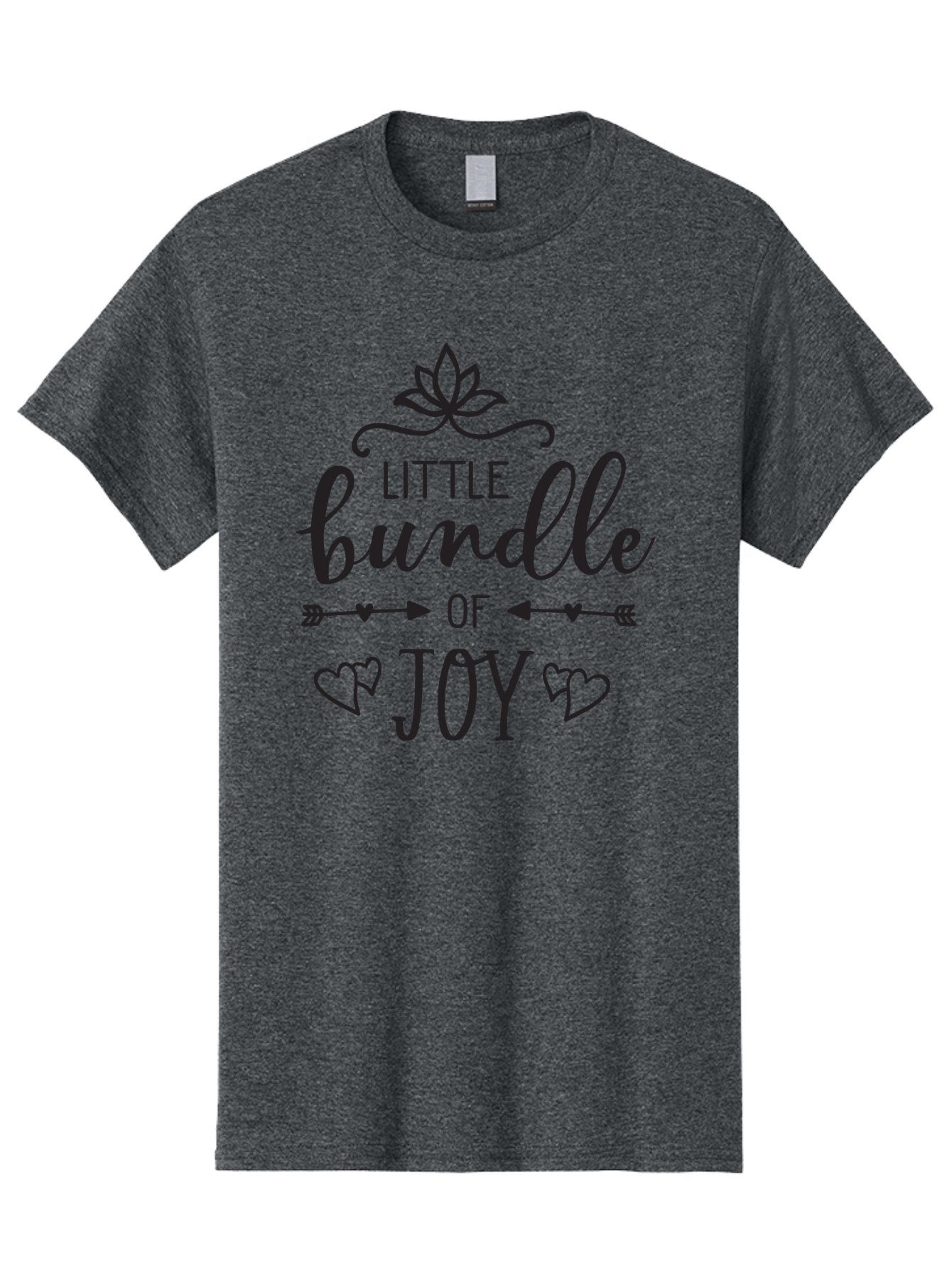 Little-Bundle-Of-Joy Men'S Graphic Tee, 100% Cotton, Comfortable Casual Summer Wear, Machine Washable, New Baby Announcement, Joyful Sentiment, Cute Typography, Baby'S Arrival, Decorative Elements, Hearts, Arrows, Minimalist Design, Aac952 10