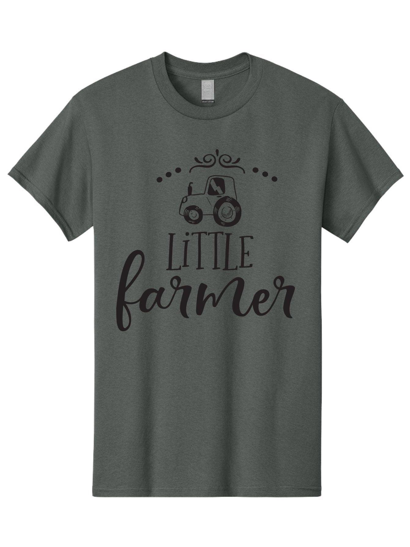 Little-Farmer Men'S Graphic Tee, 100% Cotton, Comfortable Casual Summer Wear, Machine Washable, Tractor Illustration, Farming Graphics, Agricultural Design, Farm-Themed Artwork, Whimsical Typography, Farmer Logo, Countryside Charm, Aac954