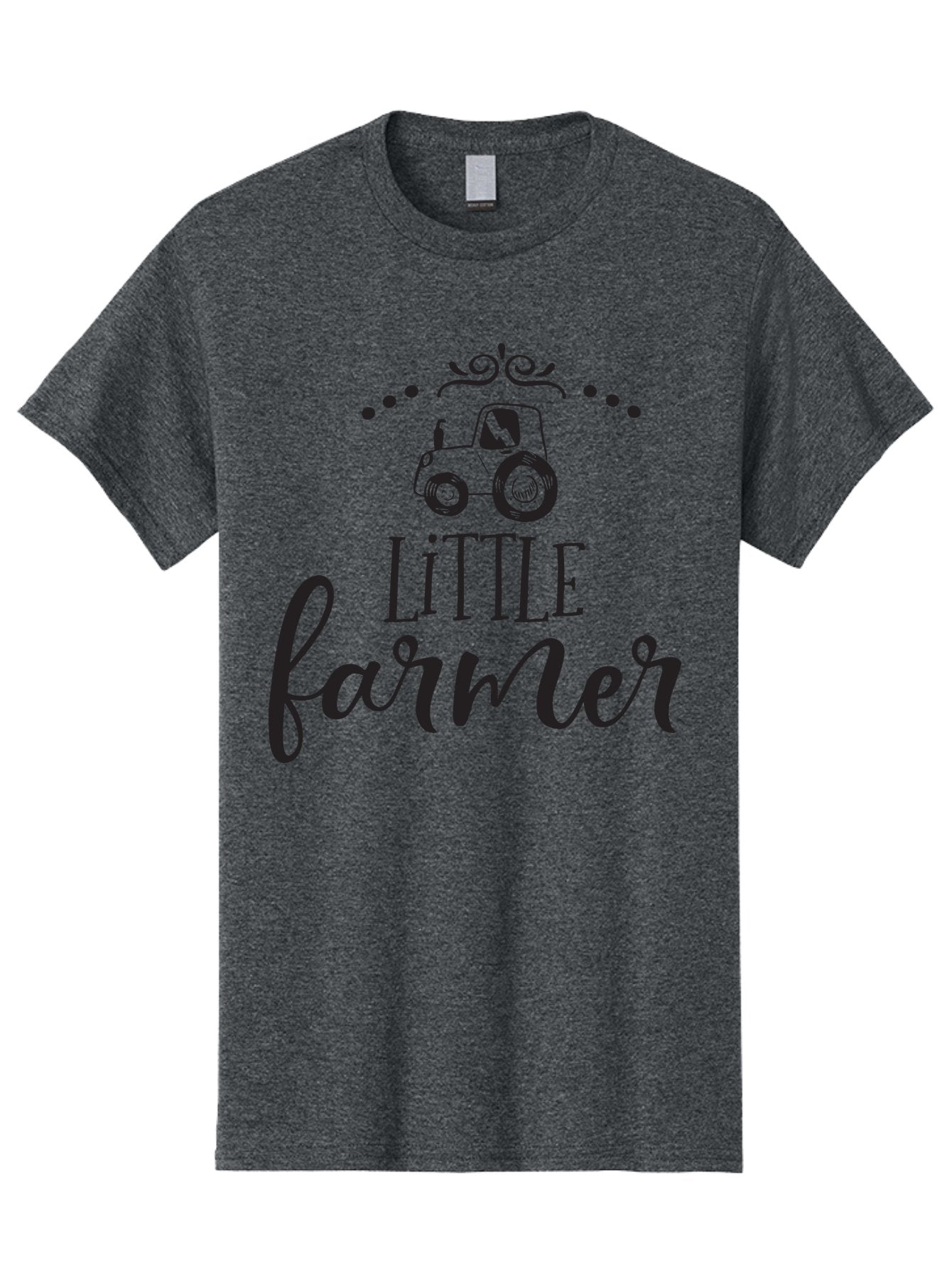 Little-Farmer Men'S Graphic Tee, 100% Cotton, Comfortable Casual Summer Wear, Machine Washable, Tractor Illustration, Farming Graphics, Agricultural Design, Farm-Themed Artwork, Whimsical Typography, Farmer Logo, Countryside Charm, Aac954 9