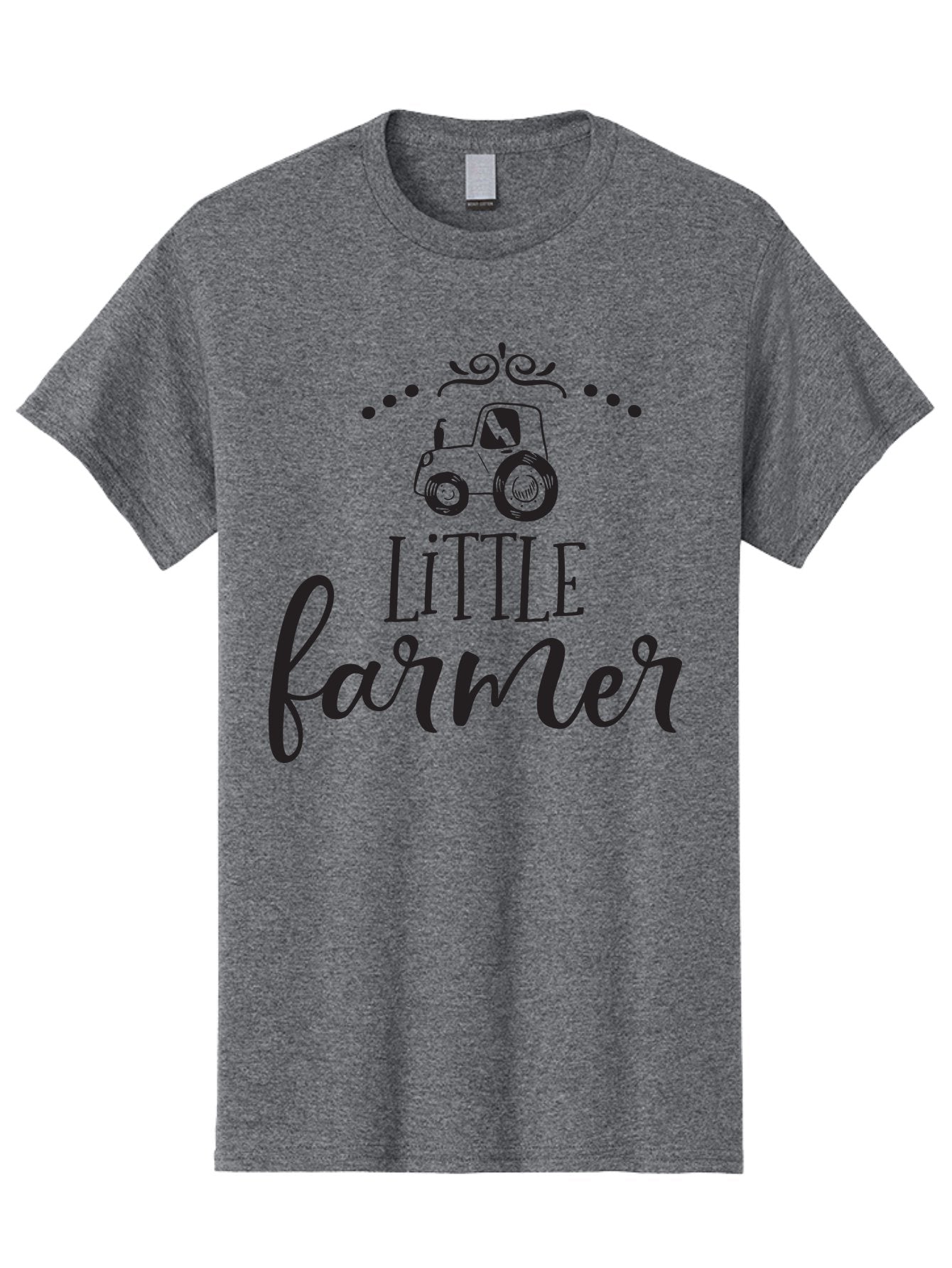 Little-Farmer Men'S Graphic Tee, 100% Cotton, Comfortable Casual Summer Wear, Machine Washable, Tractor Illustration, Farming Graphics, Agricultural Design, Farm-Themed Artwork, Whimsical Typography, Farmer Logo, Countryside Charm, Aac954 3