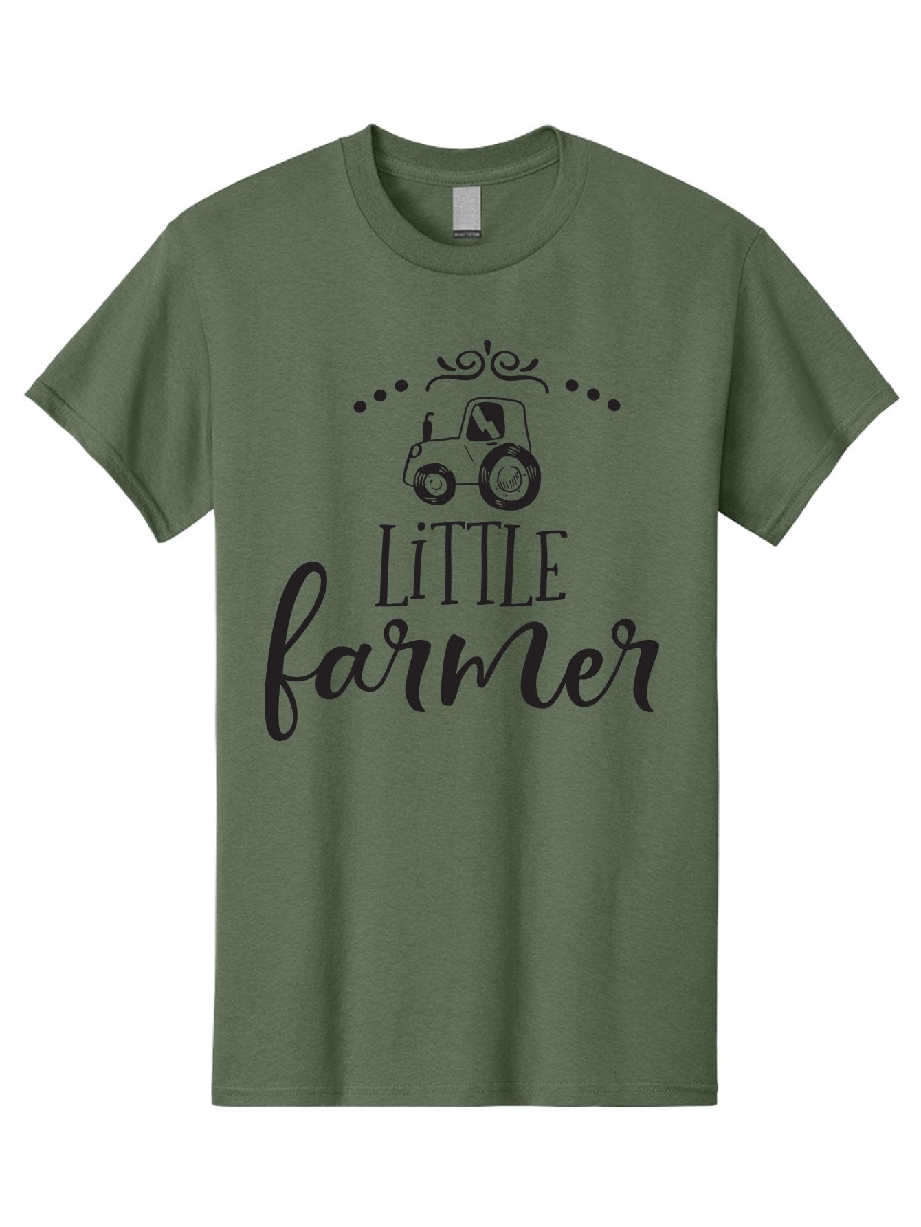Little-Farmer Men'S Graphic Tee, 100% Cotton, Comfortable Casual Summer Wear, Machine Washable, Tractor Illustration, Farming Graphics, Agricultural Design, Farm-Themed Artwork, Whimsical Typography, Farmer Logo, Countryside Charm, Aac954 7