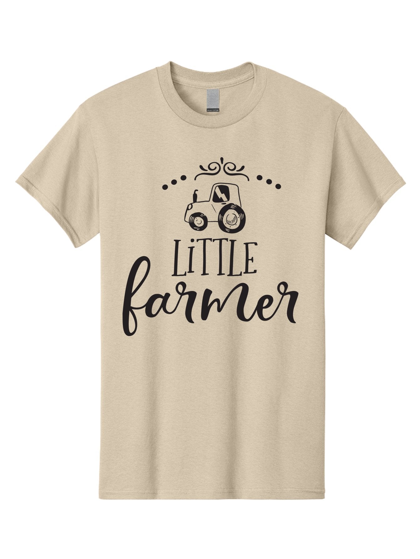 Little-Farmer Men'S Graphic Tee, 100% Cotton, Comfortable Casual Summer Wear, Machine Washable, Tractor Illustration, Farming Graphics, Agricultural Design, Farm-Themed Artwork, Whimsical Typography, Farmer Logo, Countryside Charm, Aac954 13