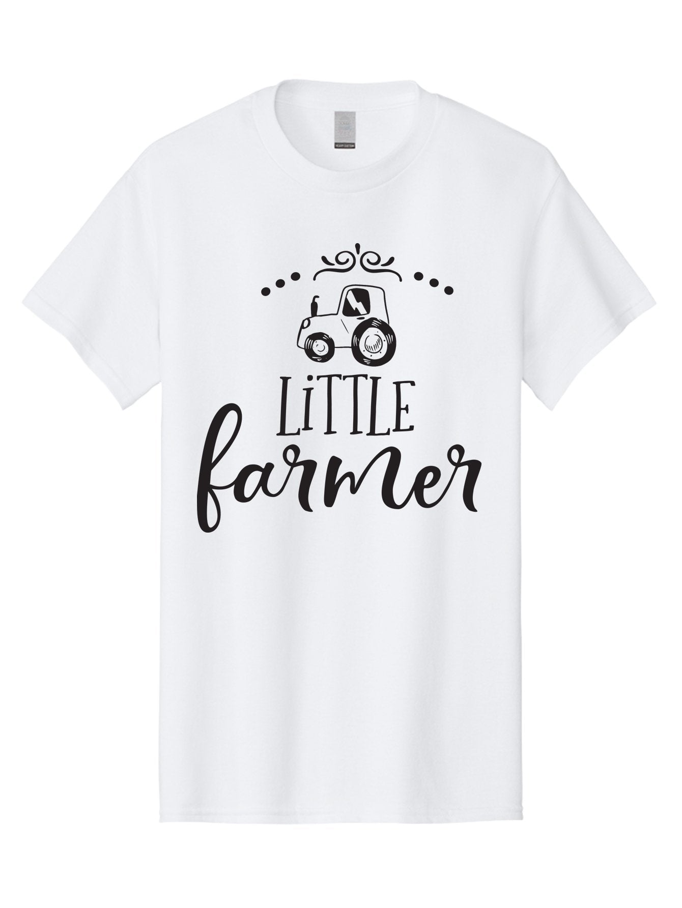 Little-Farmer Men'S Graphic Tee, 100% Cotton, Comfortable Casual Summer Wear, Machine Washable, Tractor Illustration, Farming Graphics, Agricultural Design, Farm-Themed Artwork, Whimsical Typography, Farmer Logo, Countryside Charm, Aac954