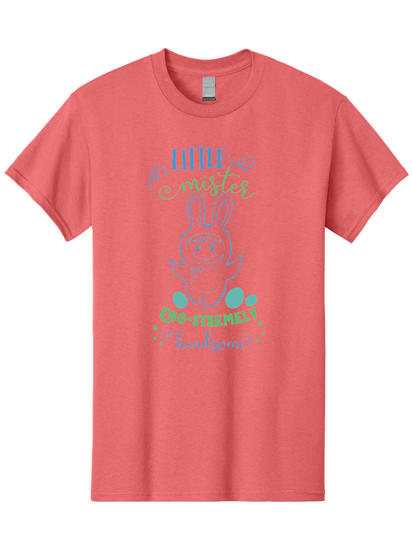 Little-Meepy-Egg-Stremely Men'S Graphic Tee, 100% Cotton, Comfortable Casual Summer Wear, Machine Washable, Easter Bunny, Cute Cartoon Character, Funny Bunny, Easter Eggs, Egg-Stremely Handsome, Little Bunny, Adorable Design, Bunny Love, Aac955 17