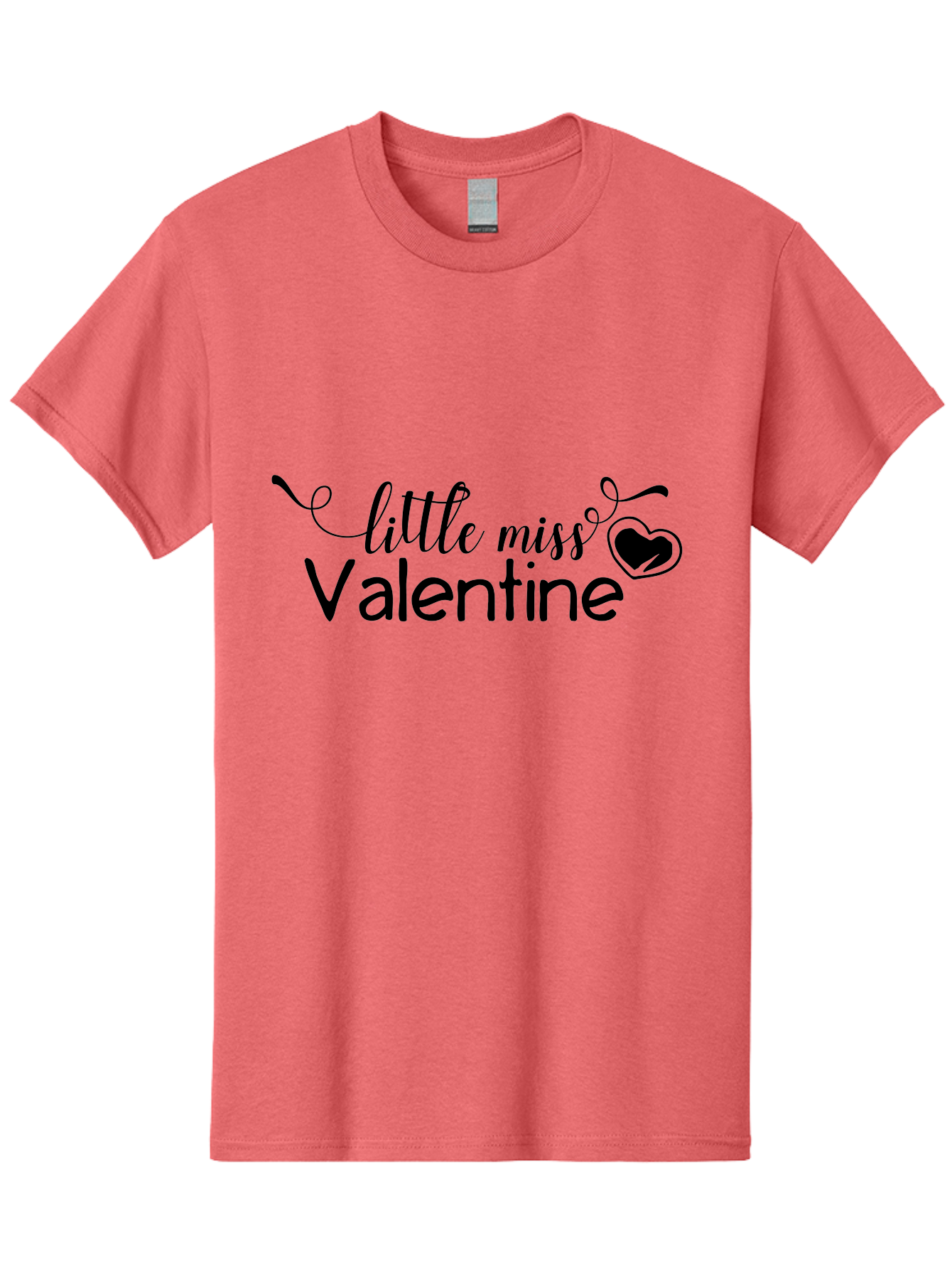 Little-Miss-Valentine Men'S Graphic Tee, 100% Cotton, Comfortable Casual Summer Wear, Machine Washable, Valentine'S Day Graphic, Little Miss Valentine Text, Heart Decoration, Love Symbol, Black Font, Cute Design, Valentine'S Day Cards, Aac958 5