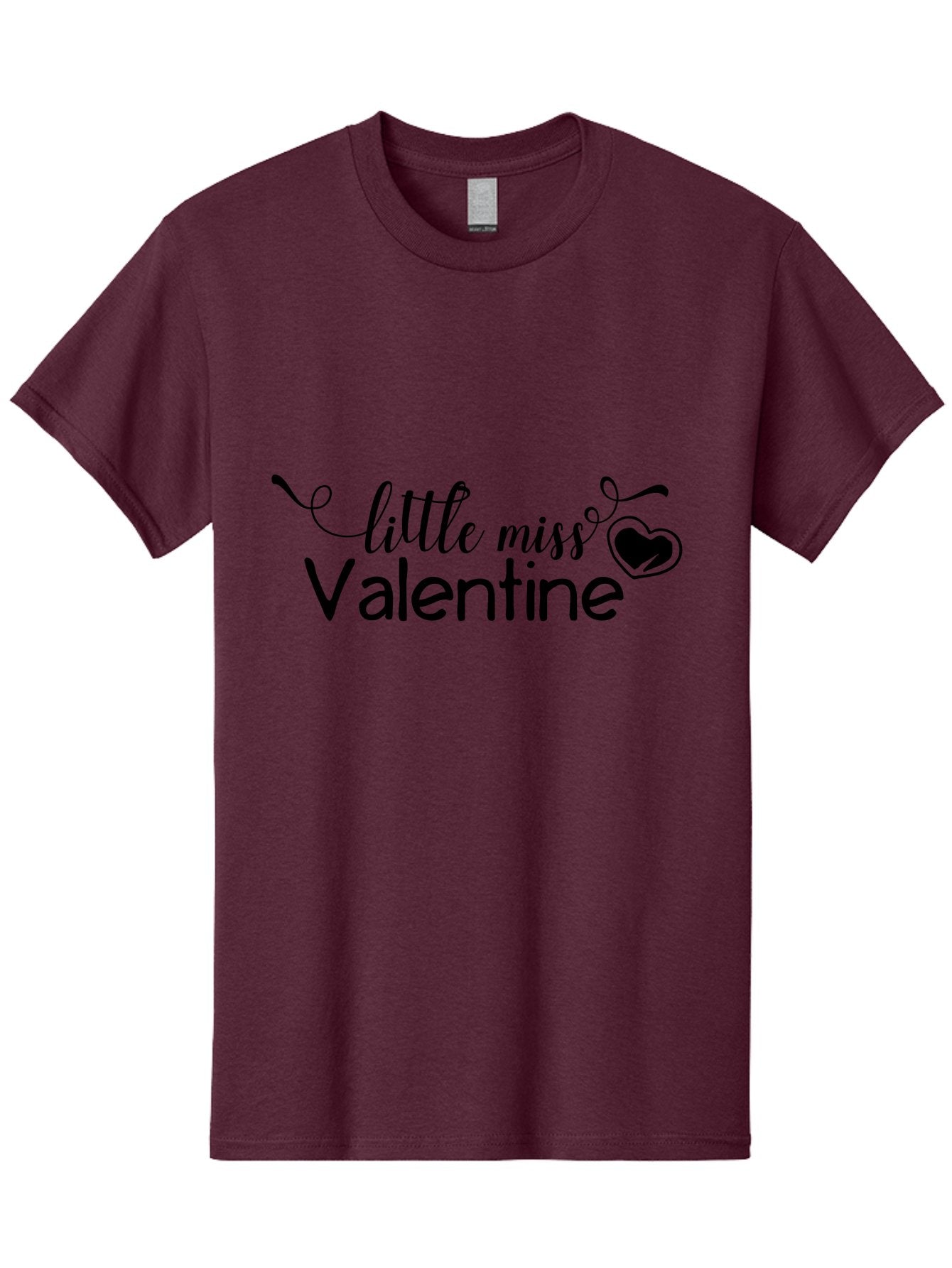 Little-Miss-Valentine Men'S Graphic Tee, 100% Cotton, Comfortable Casual Summer Wear, Machine Washable, Valentine'S Day Graphic, Little Miss Valentine Text, Heart Decoration, Love Symbol, Black Font, Cute Design, Valentine'S Day Cards, Aac958 7